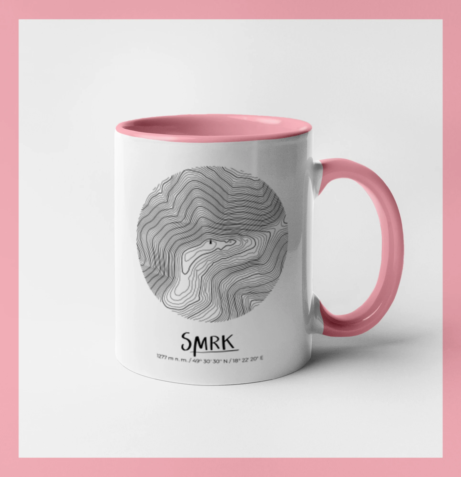 Smrk - vrstevnice v kruhu