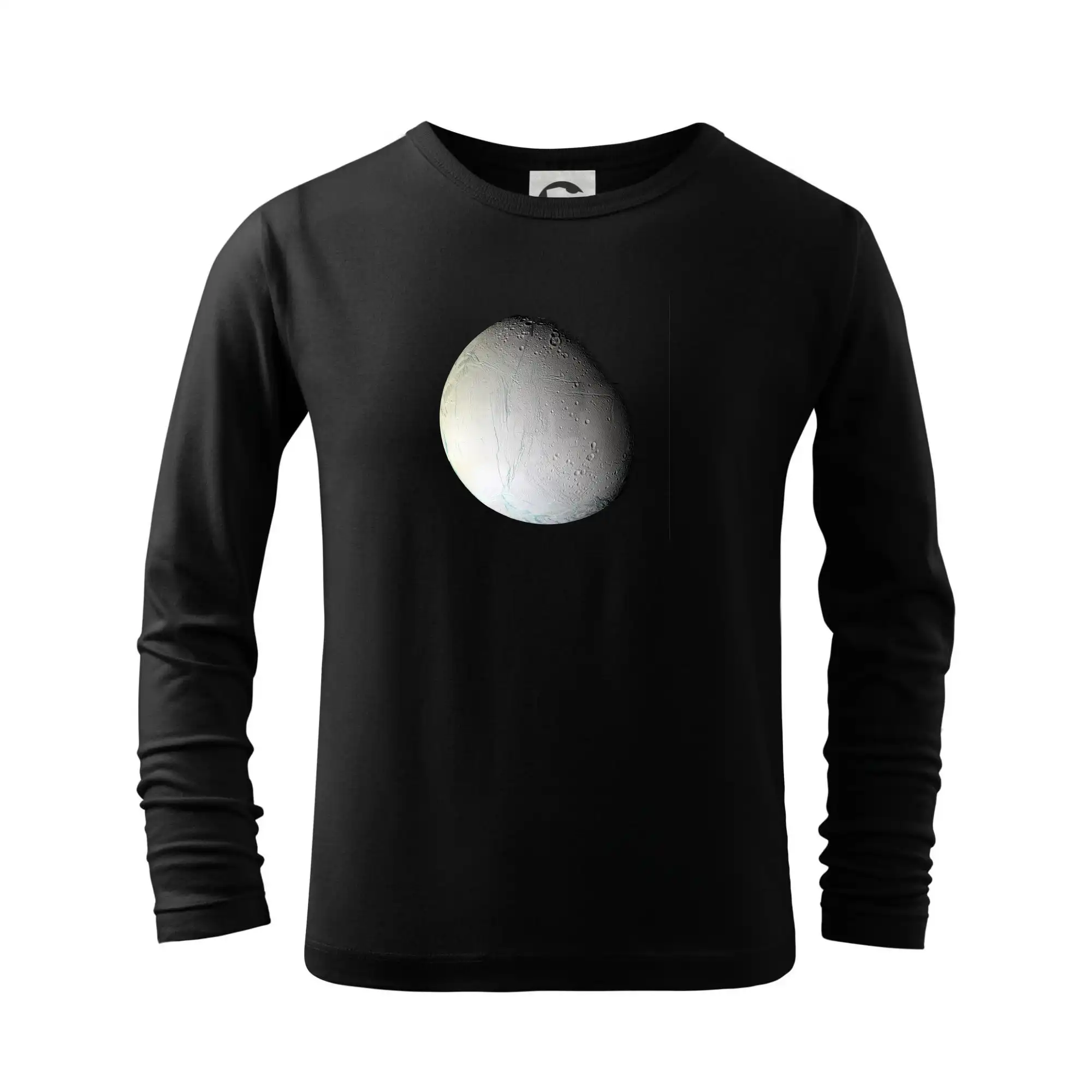 Vesmirne tričká - Fotky planét - Saturnov mesiac Enceladus zblízka - Tričko detské Long Sleeve