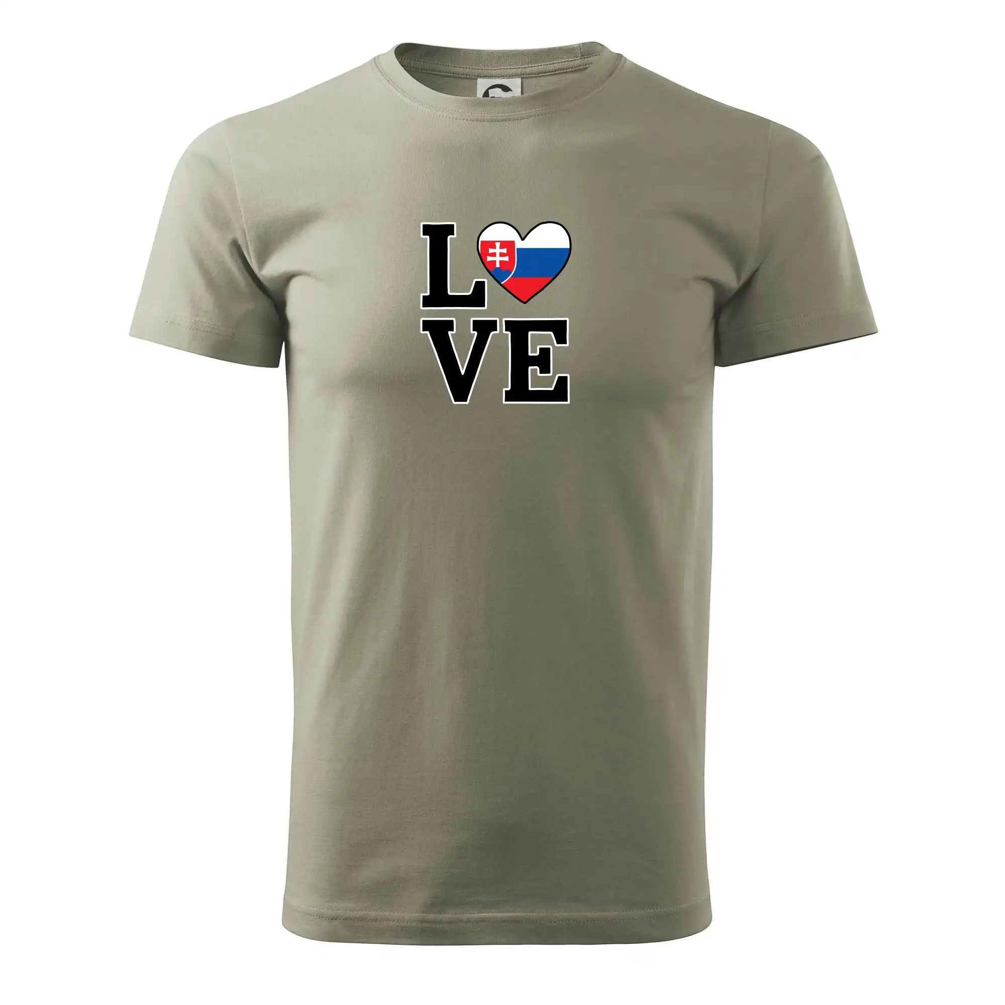 Motívy štátnych vlajok - Love Slovenská vlajka - Pánske tričko nižšej gramáže