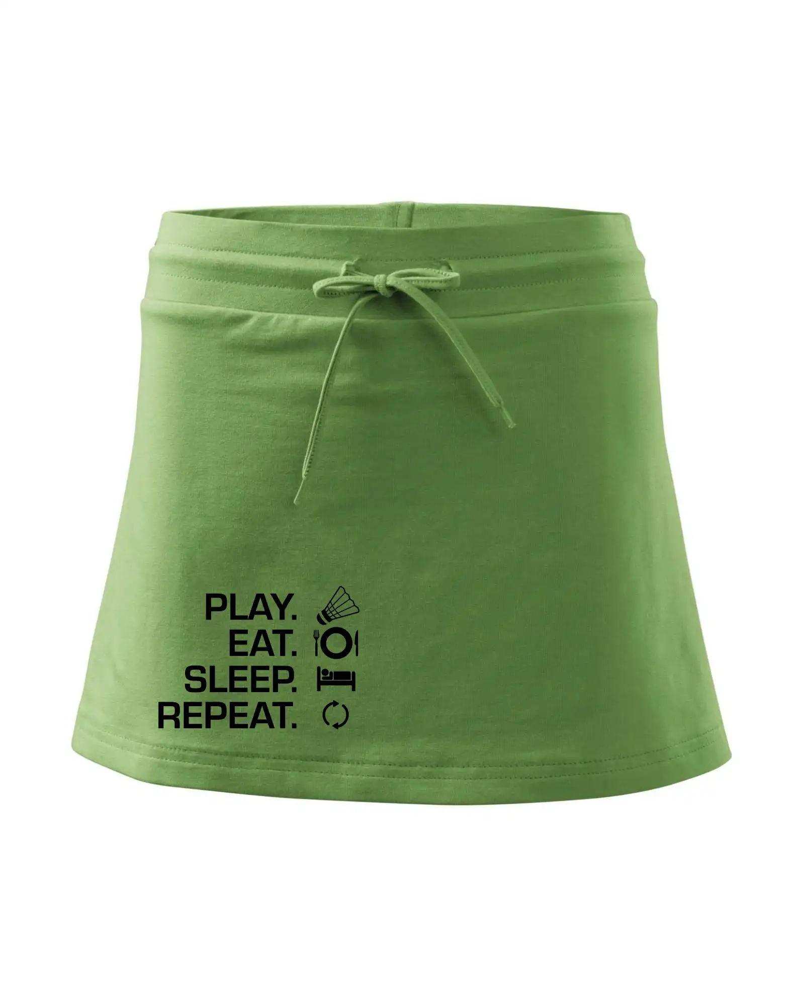 Tričká na bedminton - Play Eat Sleep Repeat badminton - Športová sukne - two in one