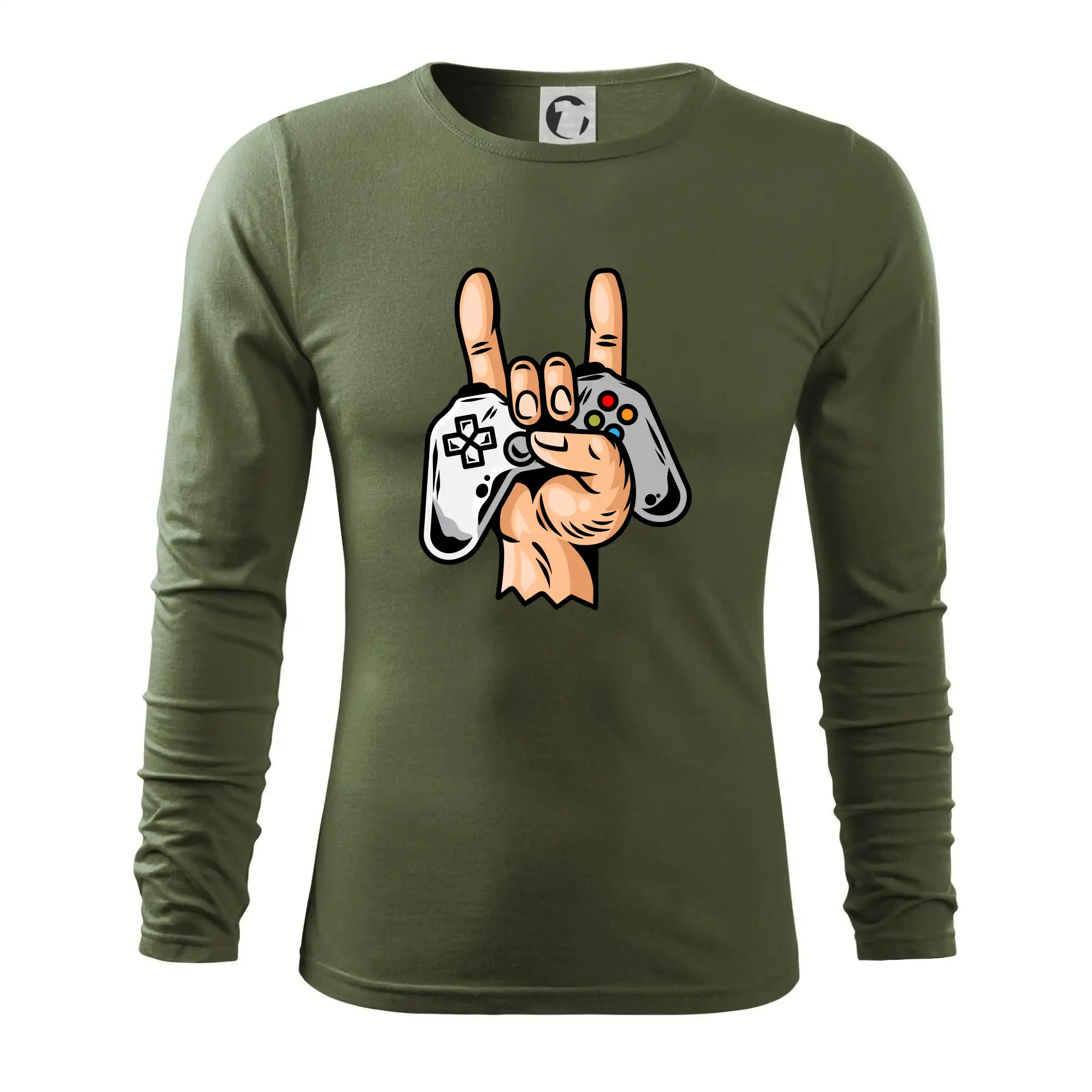 Tričká pre ajťákov - Gamer - gamepad paroháč - Tričko s dlhým rukávom FIT-T long sleeve