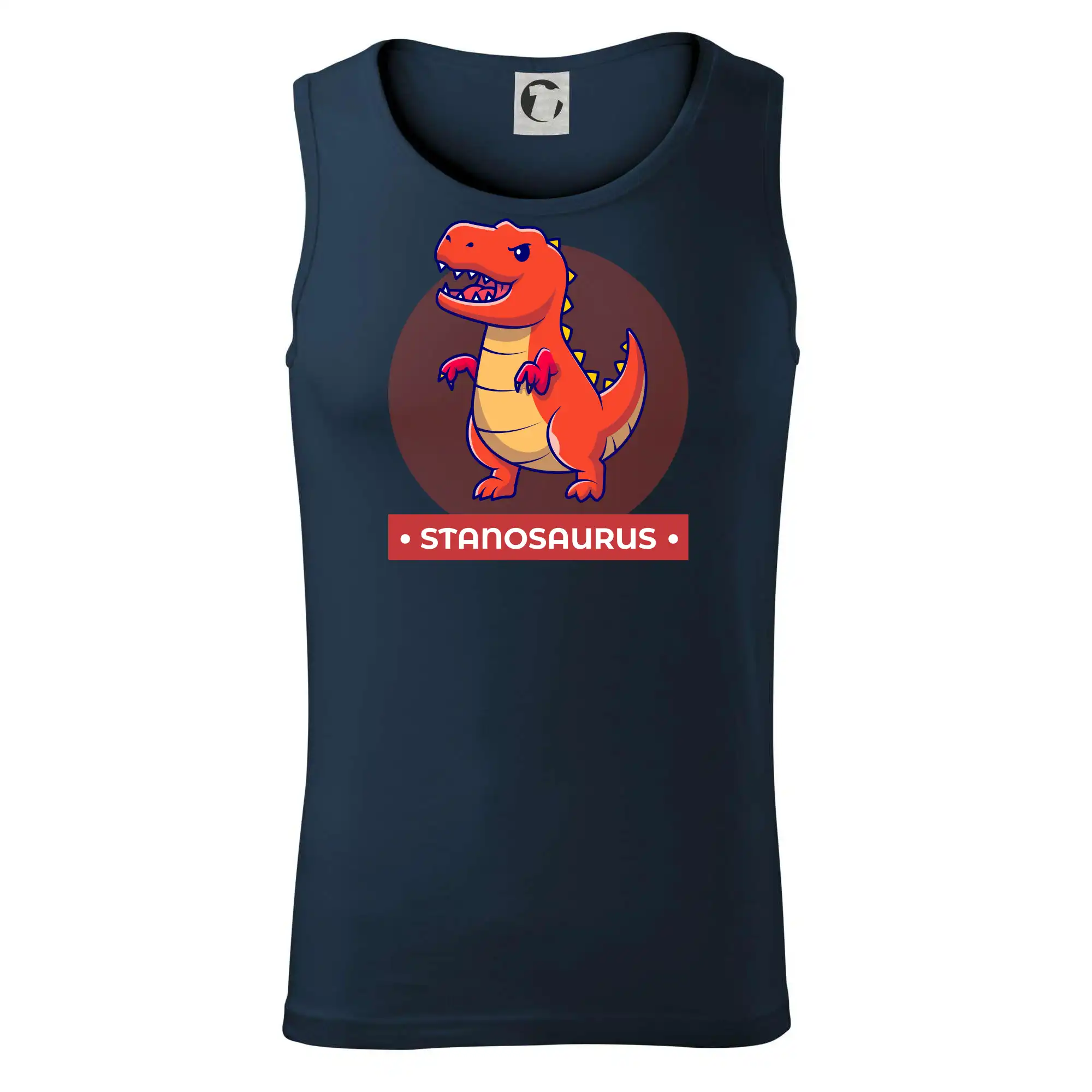 Detské tričká, mikiny a body s originálnymi potlačami | Veselé motívy pre chlapcov aj dievčatá - Dinosaurie mená - oranžový dinosaurus - Tielko pánske Core