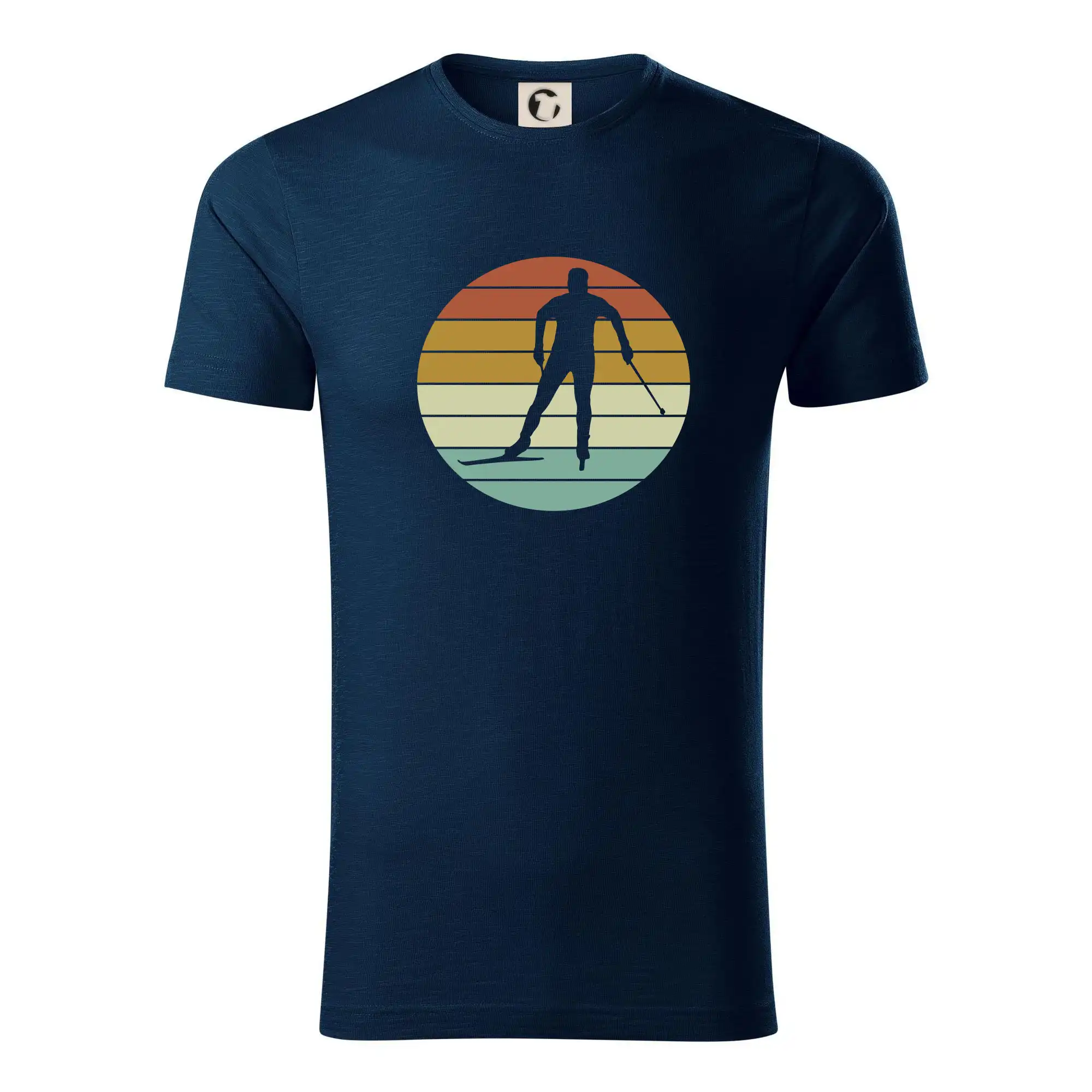 Lyže a Snowboard - Bežkár vintage - Tričko z organickej bavlny