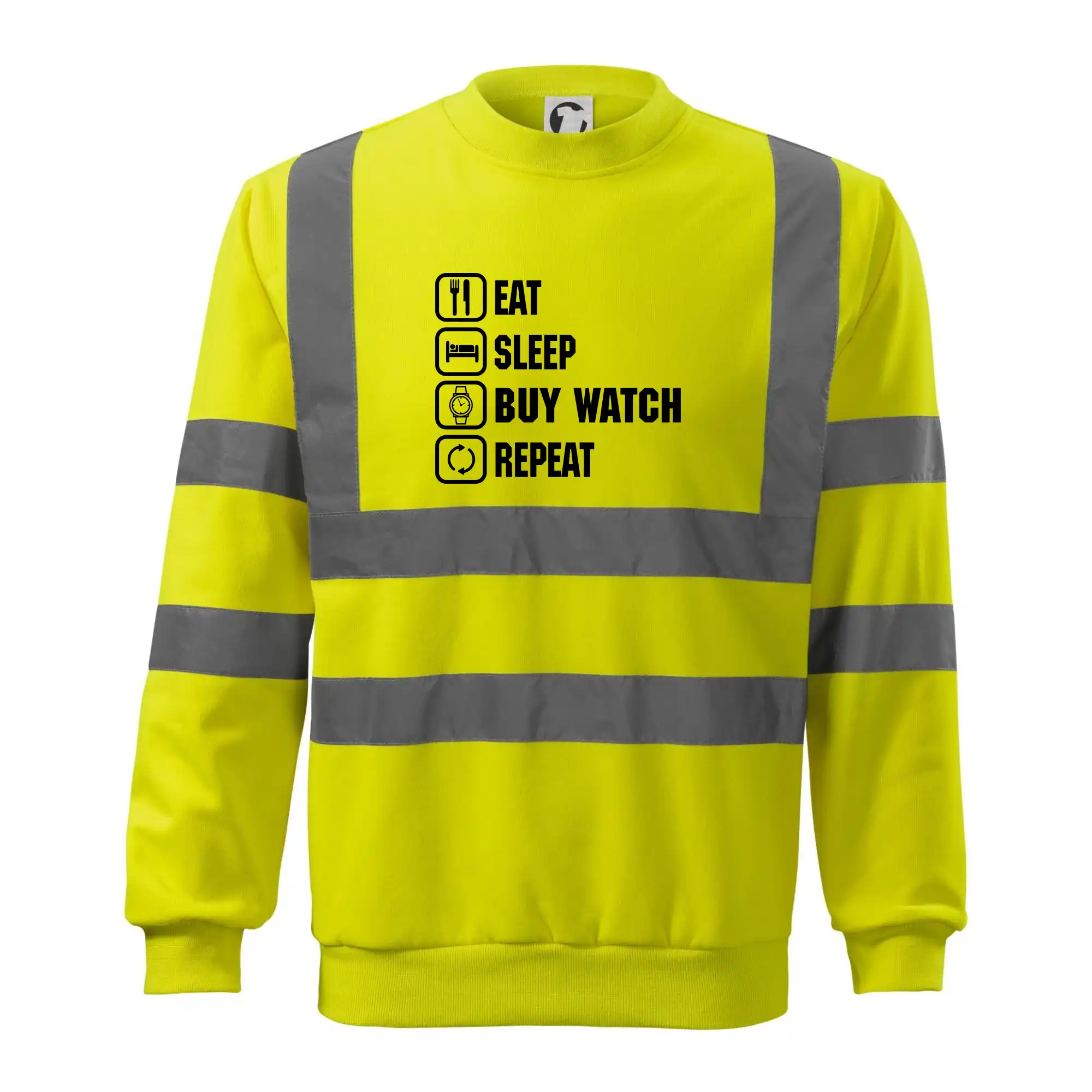 Eat sleep repeat - Eat Sleep Buy watch Repeat - Reflexná mikina
