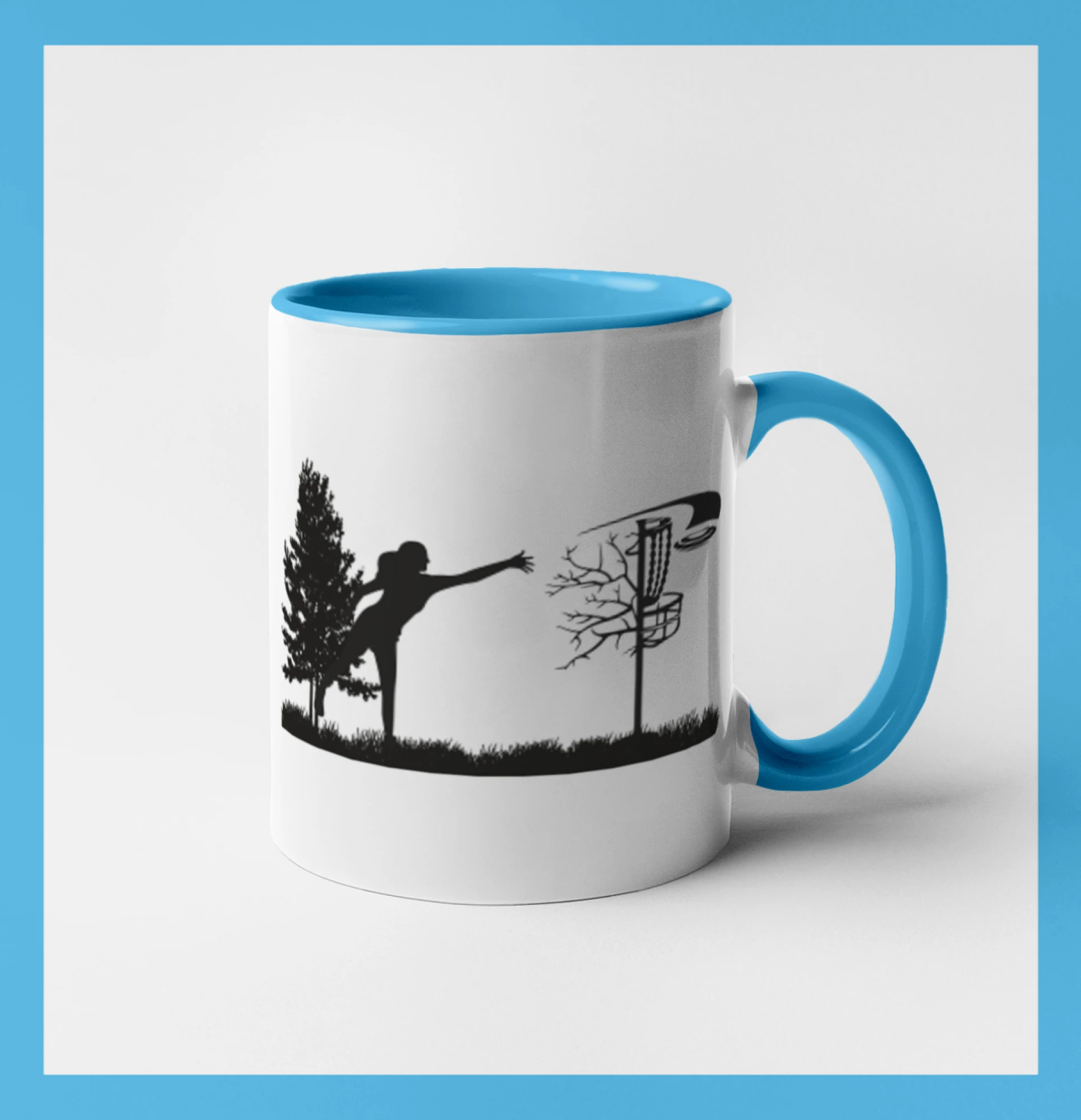 Disc golf - žena černý obrázek