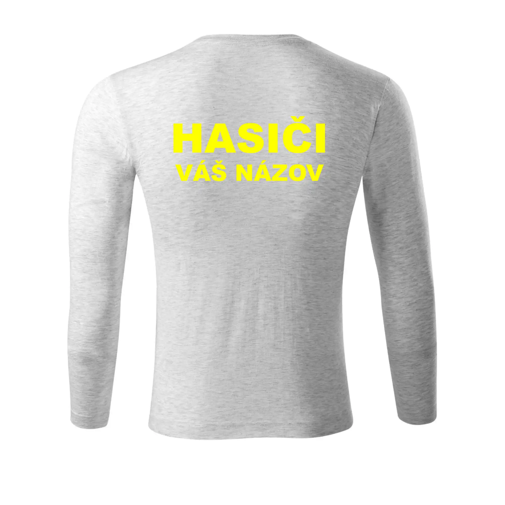 Hasiči - žltý nápis - váš názov zboru