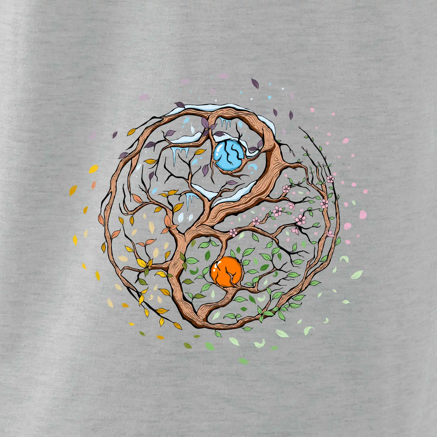 Yin & Yang strom - zima, léto