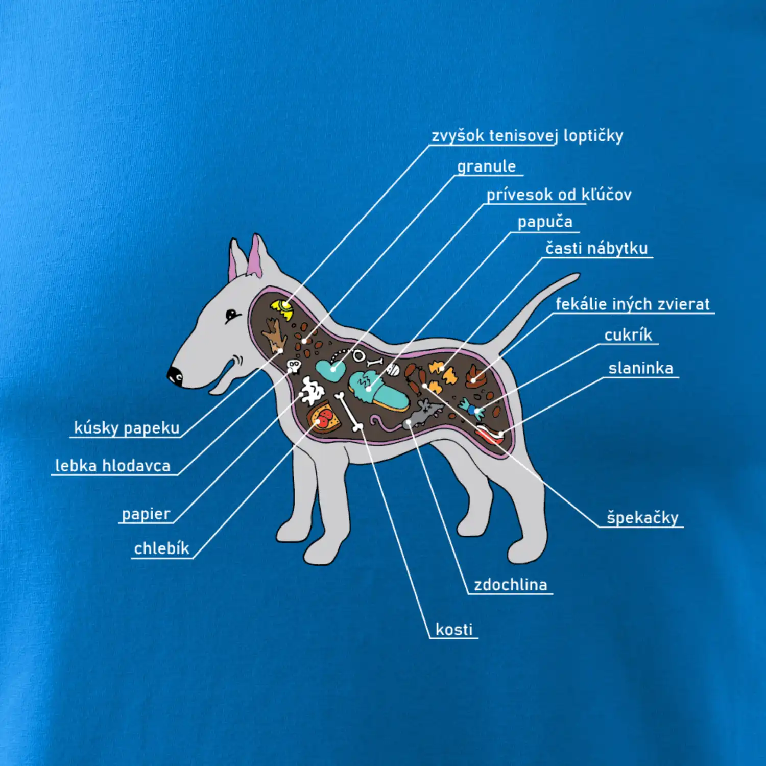 Tajemství bulteriéra s popisem  (Pecka Design)