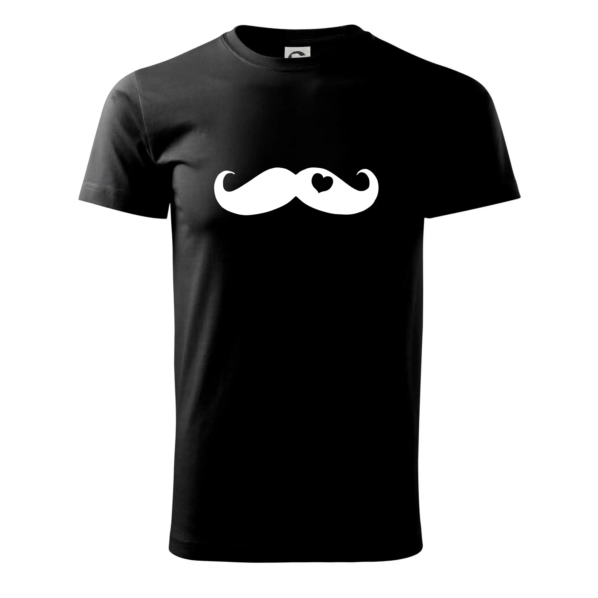 Tričká s fúzikmi - Mustache love - Pánske tričko nižšej gramáže