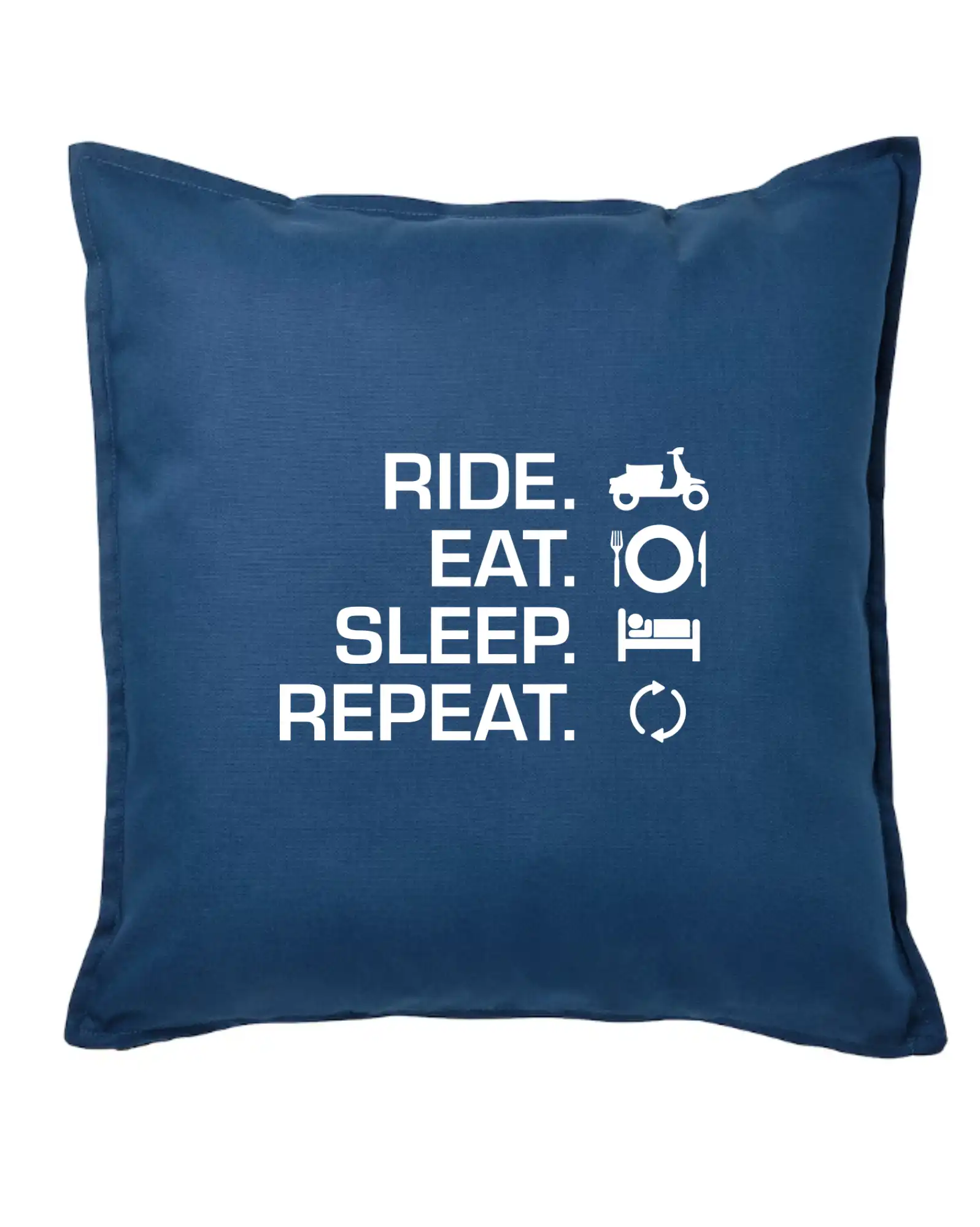 Tričko sa skútrom - Ride Eat Sleep Repeat moto skúter - Vankúš 50x50