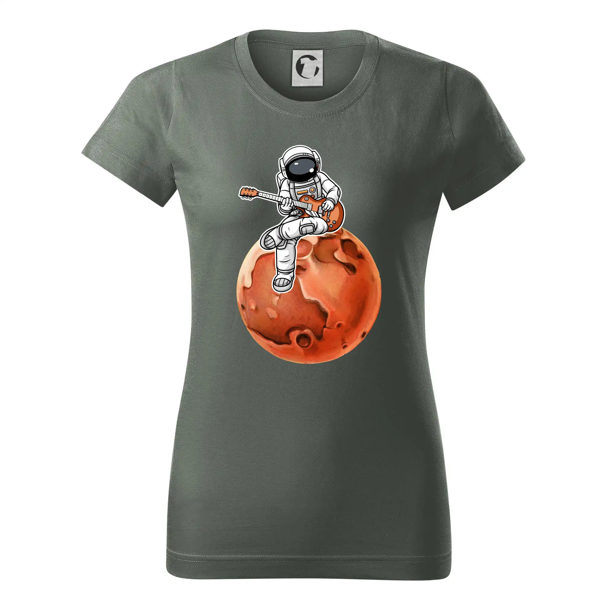 Vesmirne tričká - Mars gitarista - Dámske tričko basic - ľahko voľnejšie a dlhšie