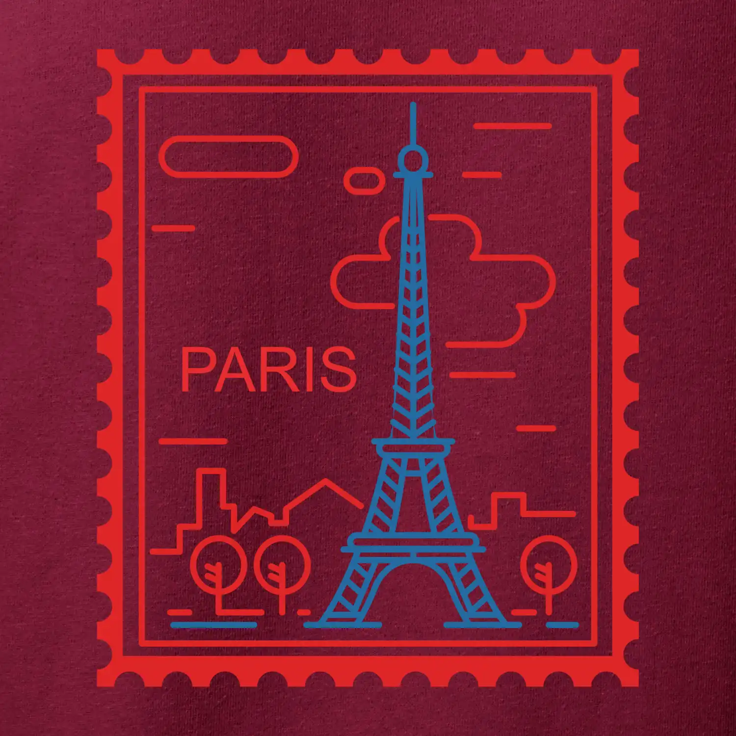 Paříž známka jednoduchá