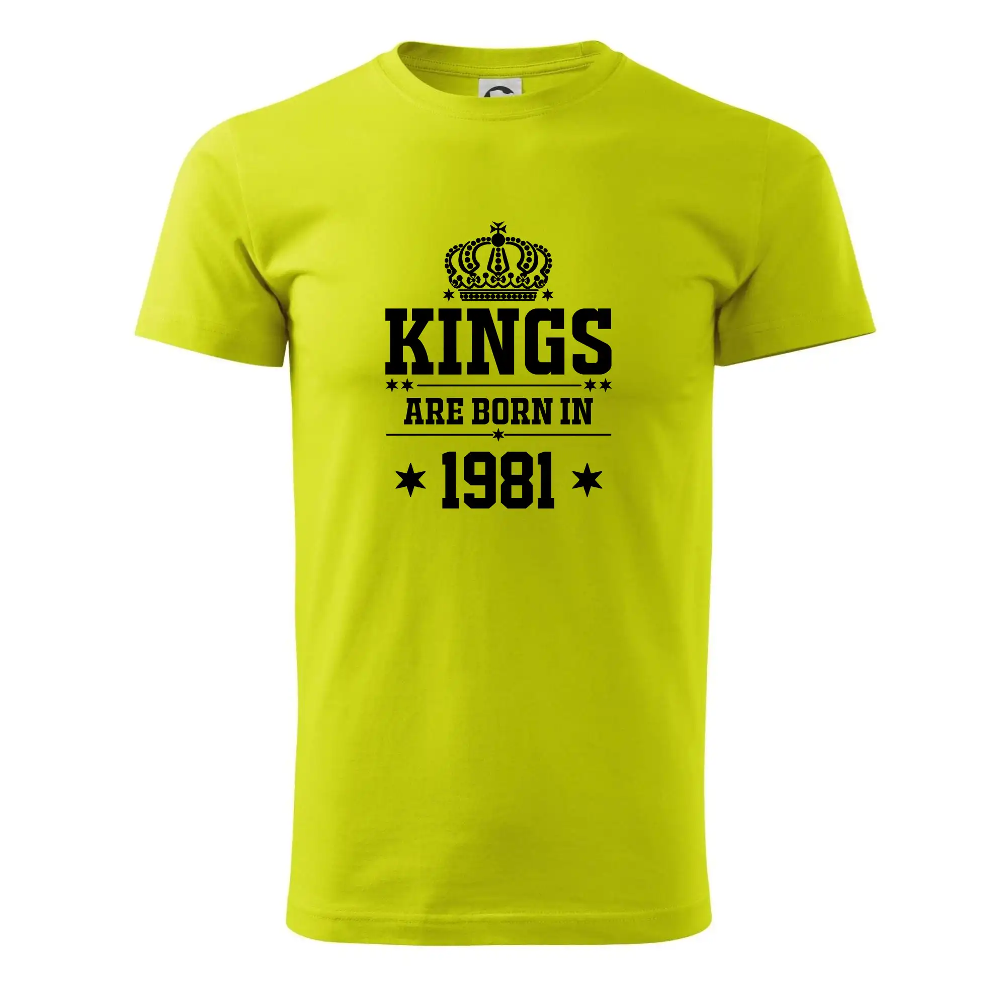 Trička s ročníkom 1981 - Kings are born in 1981 - Pánske tričko nižšej gramáže