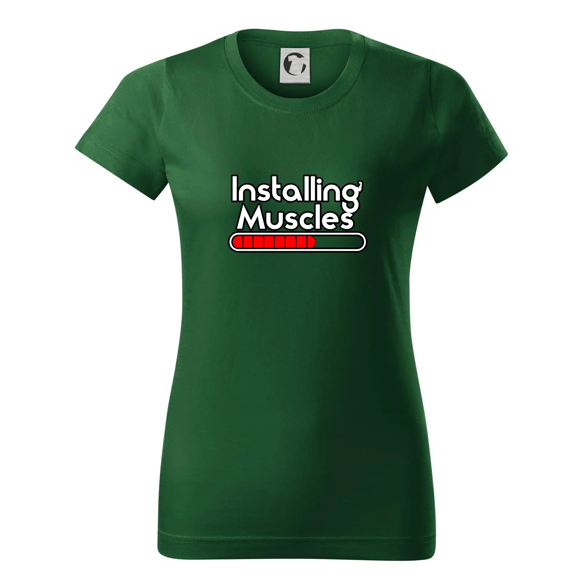 Posilňovani - Installing Muscles - Dámske tričko basic - ľahko voľnejšie a dlhšie