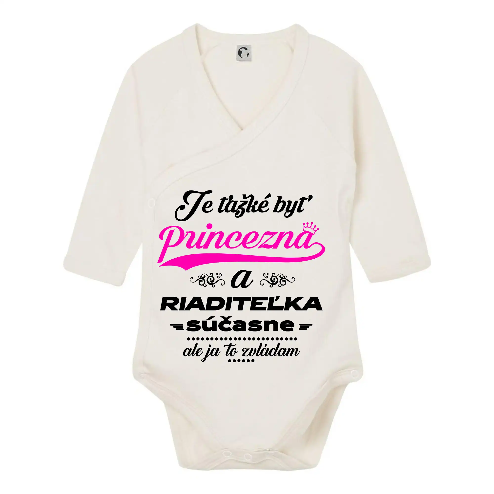 Učiteľské tričká - Je ťažké byť princezná riaditeľka - Body zavinovacie s dlhým rukávom