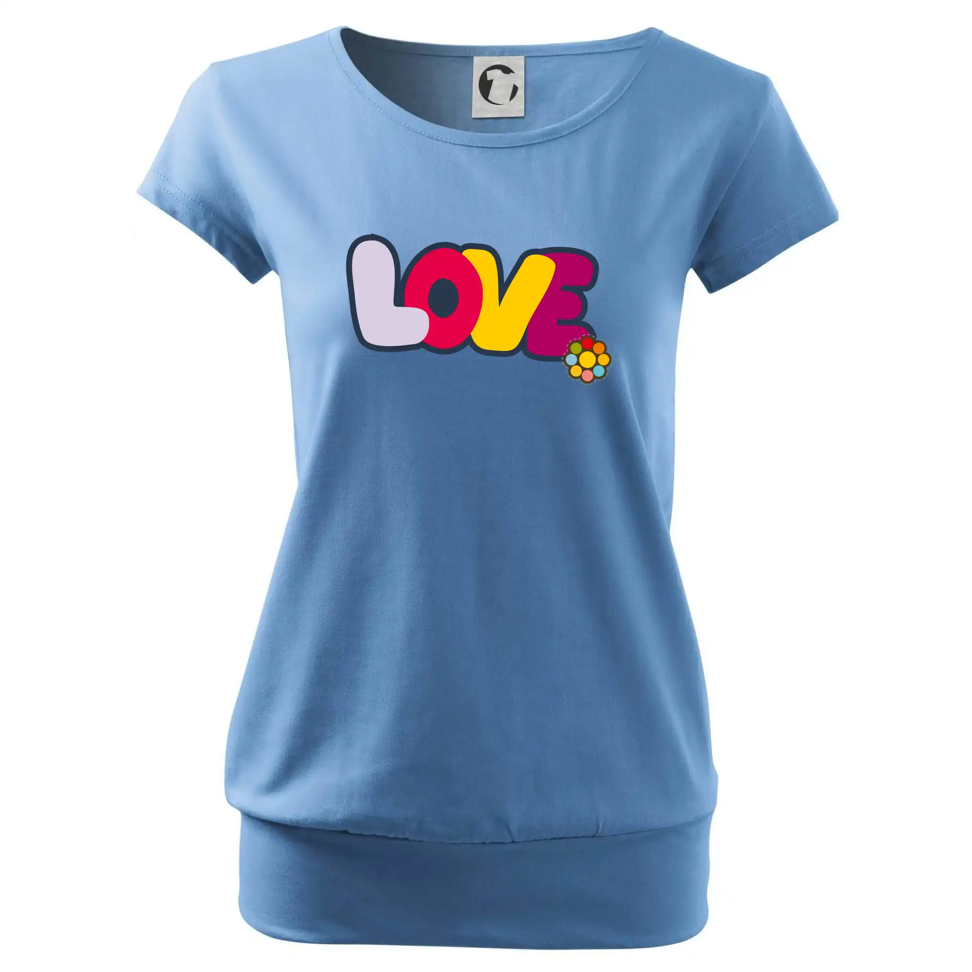 Love nápis s květinou