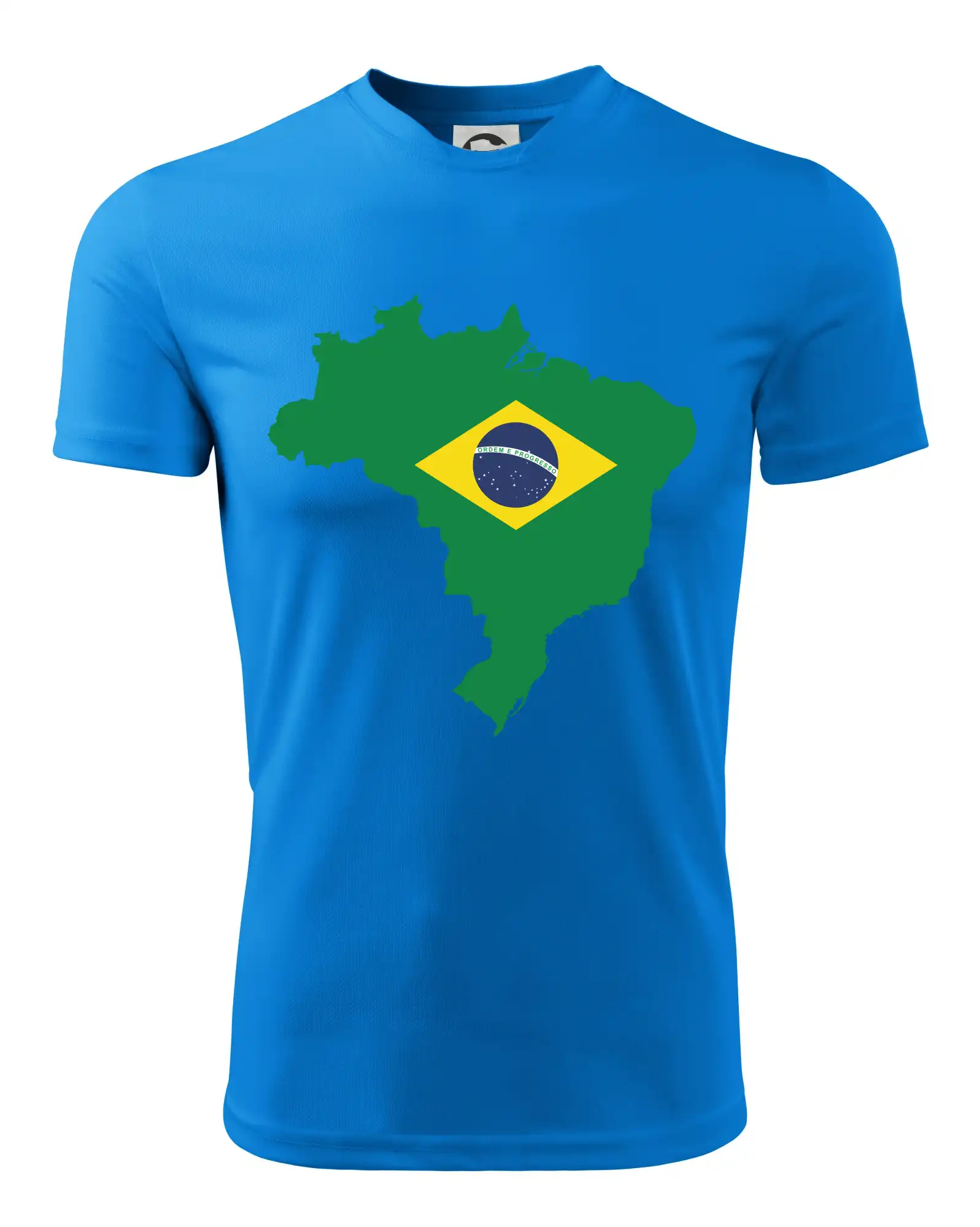 Brazílie vlajka v mapě