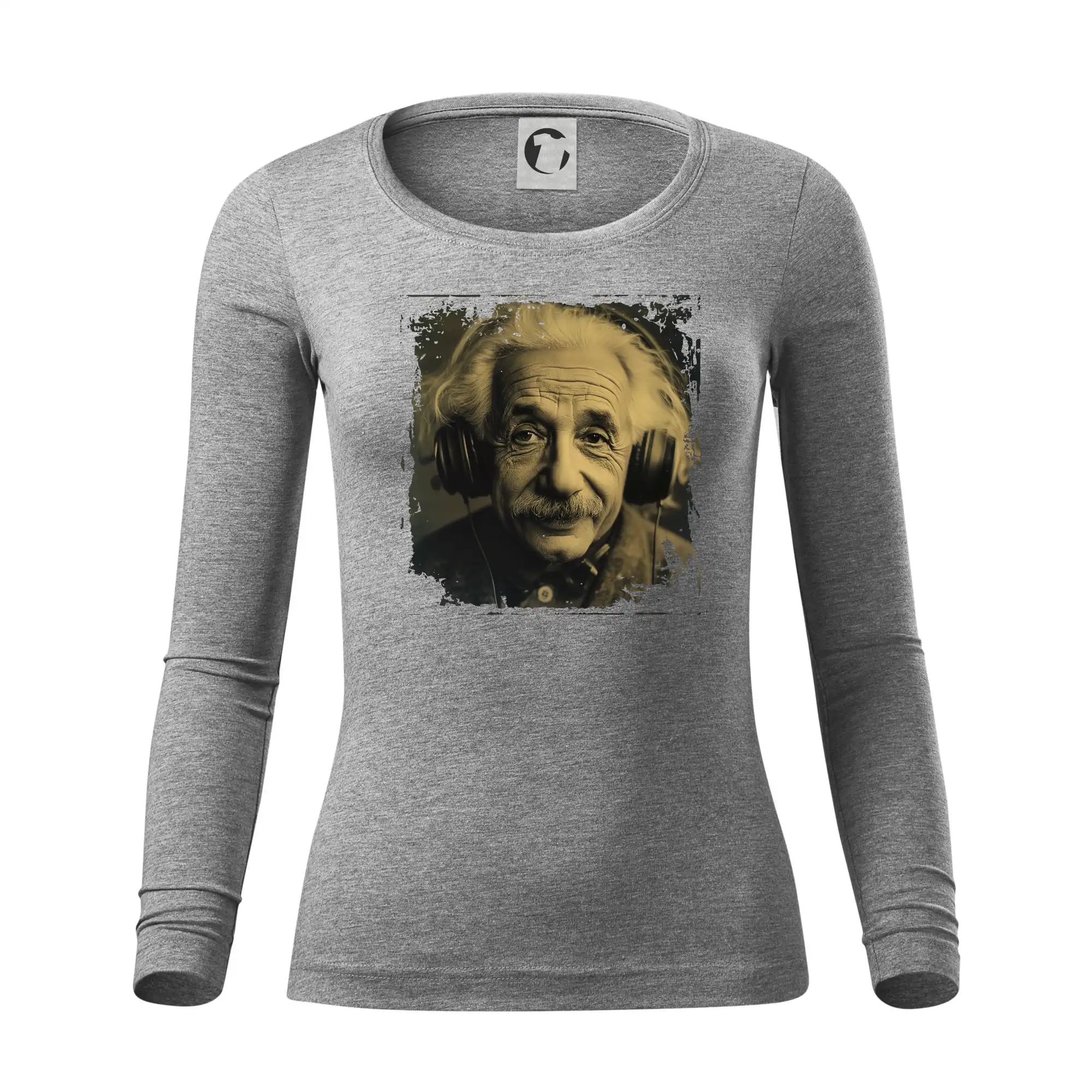 Albert se sluchátky