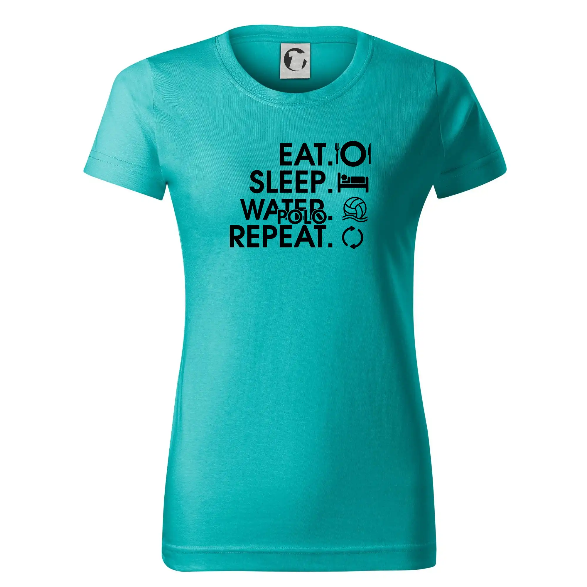 Ostatné športy - Eat sleep watter polo repeat - Dámske tričko basic - ľahko voľnejšie a dlhšie