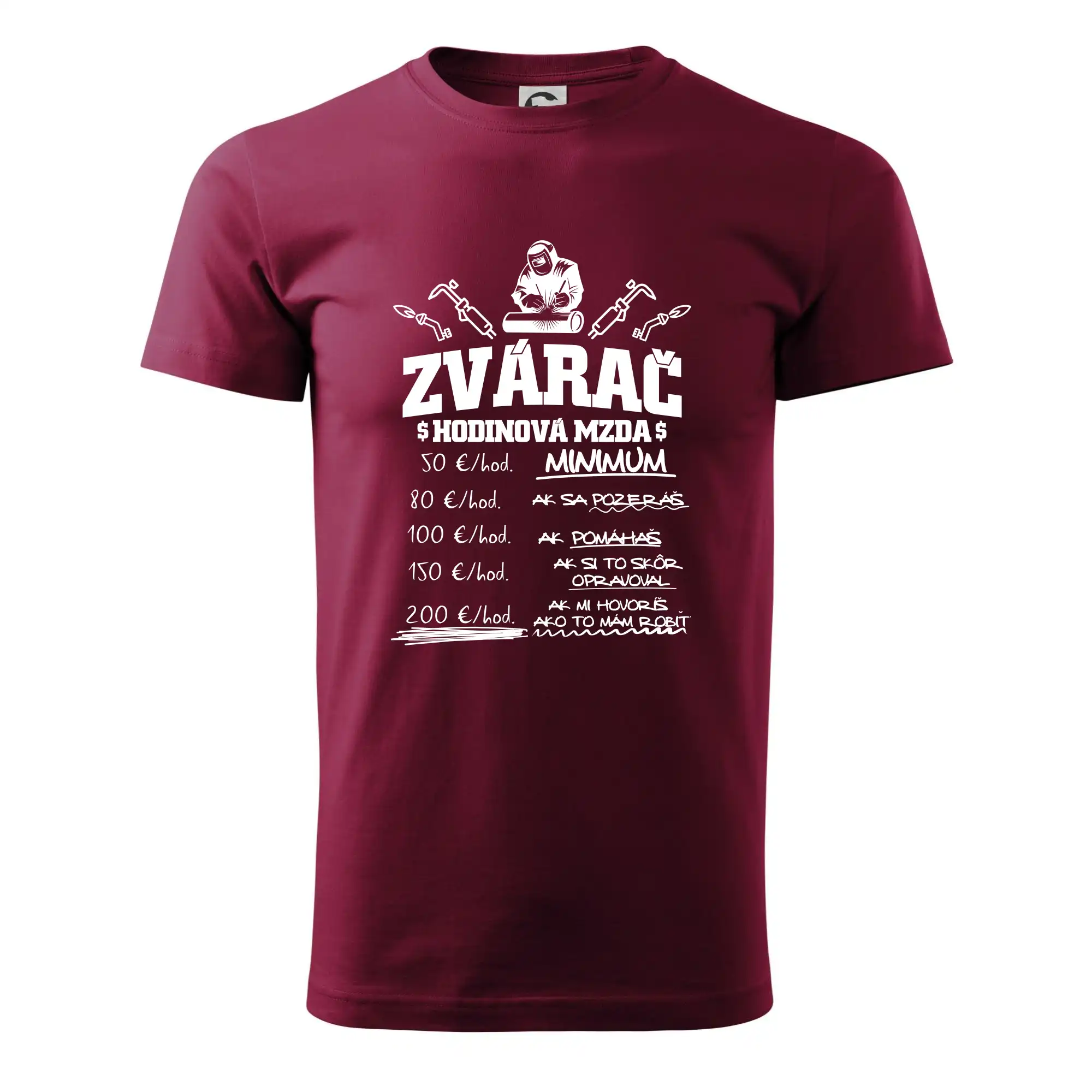 Hodinová mzda zvárač