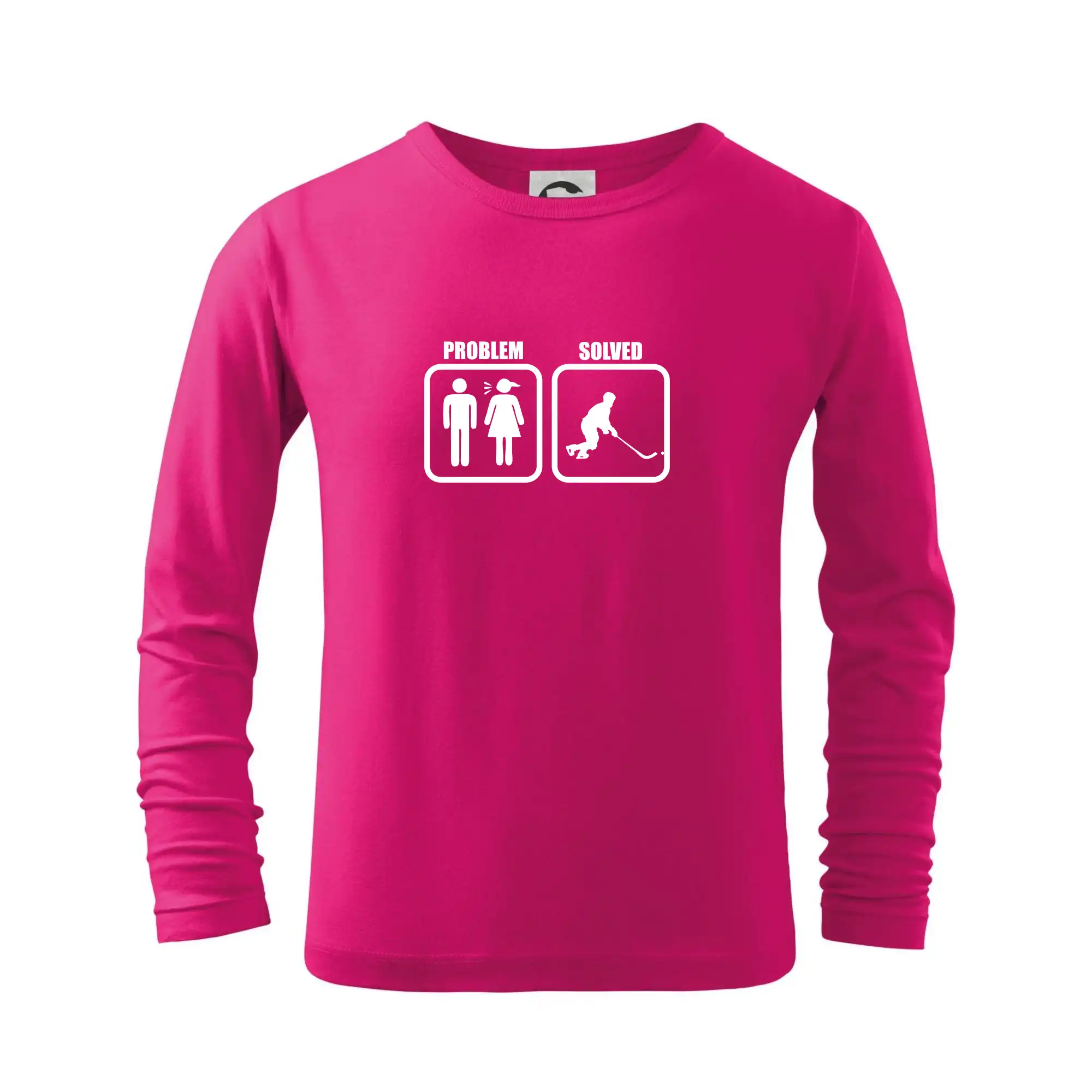 Tričká Problem Solved - Problém hokejista - Tričko detské Long Sleeve