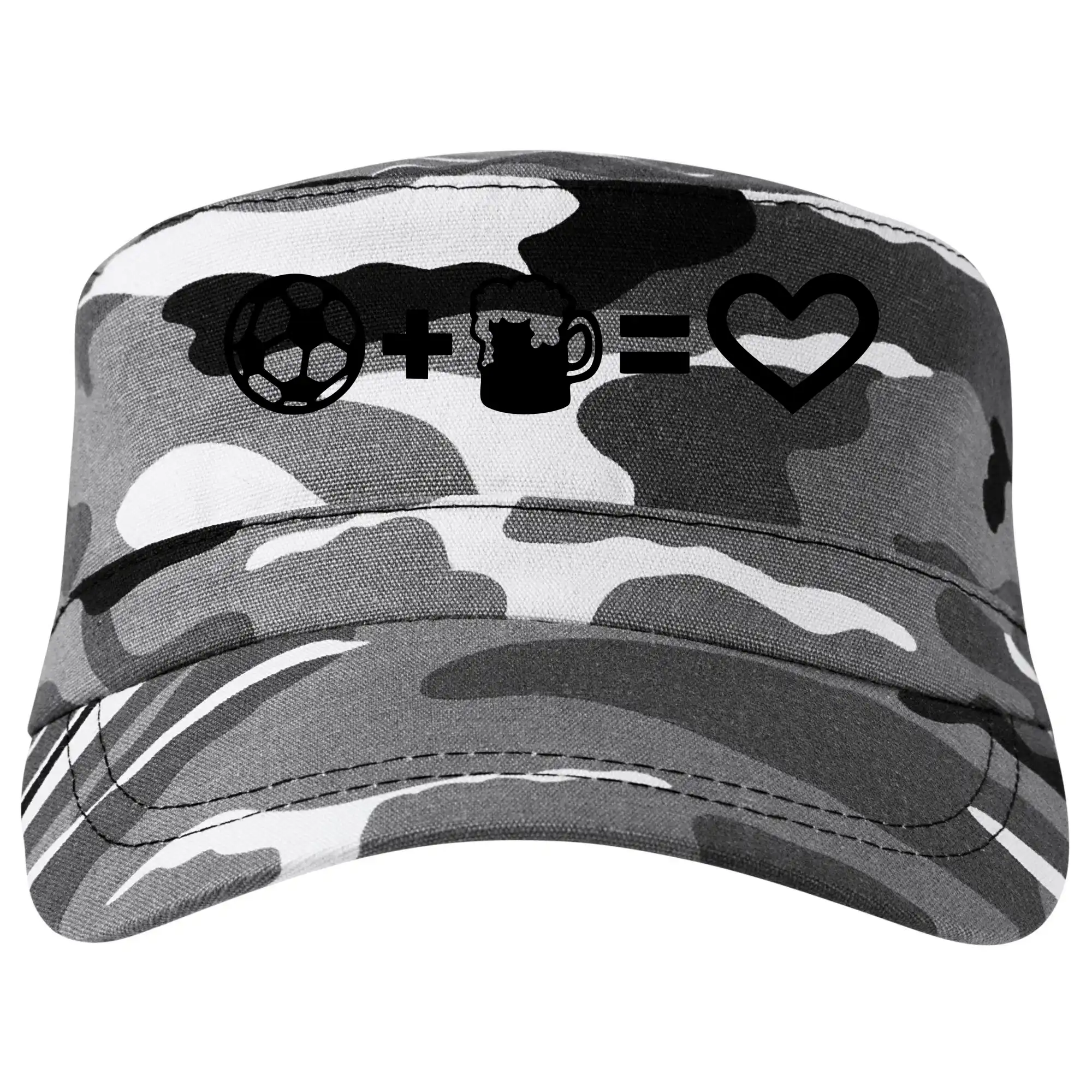 Tričká pre futbalistov - Lopta, pivo, srdce - Šiltovka CAMO