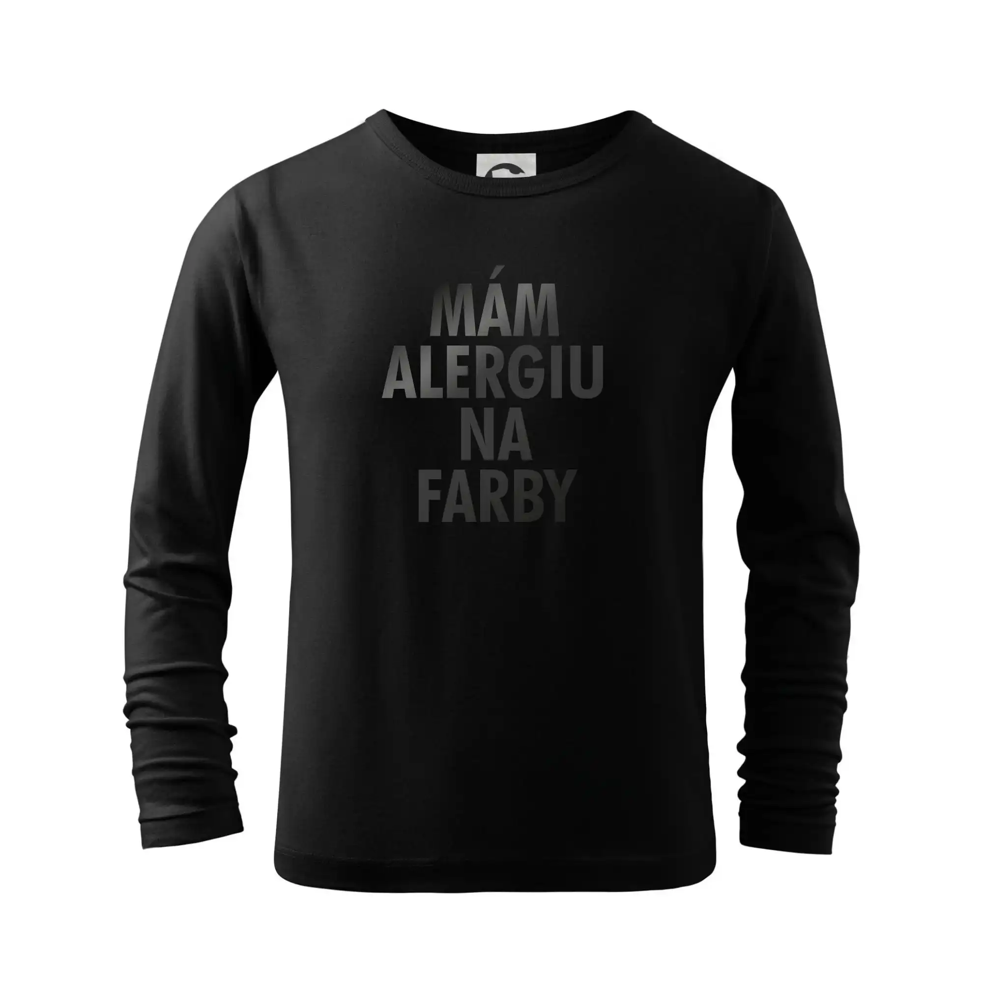 Ostatné nápisy - Mám alergiu na farby - čierna potlač - Tričko detské Long Sleeve