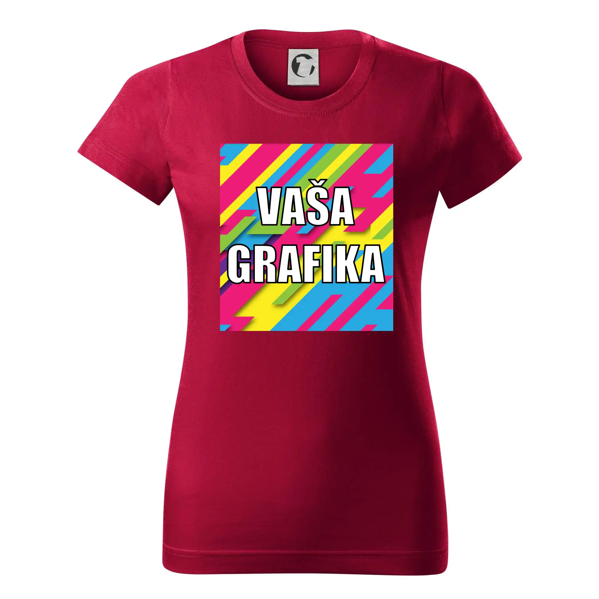 MyShirt tričká - Potlač s vašou grafikou - Dámske tričko basic - ľahko voľnejšie a dlhšie