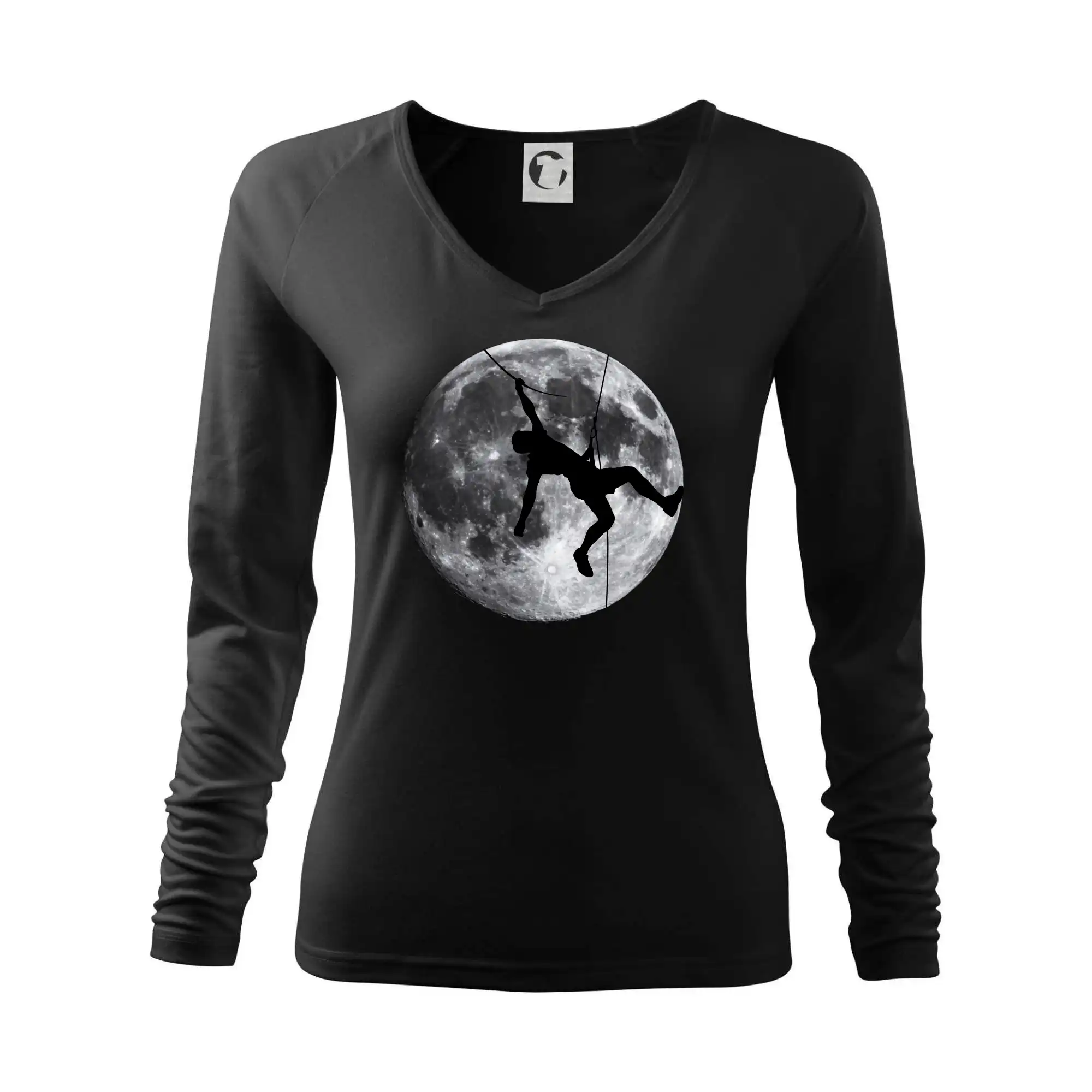 Trička pro horolezcov - Mesiac a horolezec - Tričko dámske Elegance