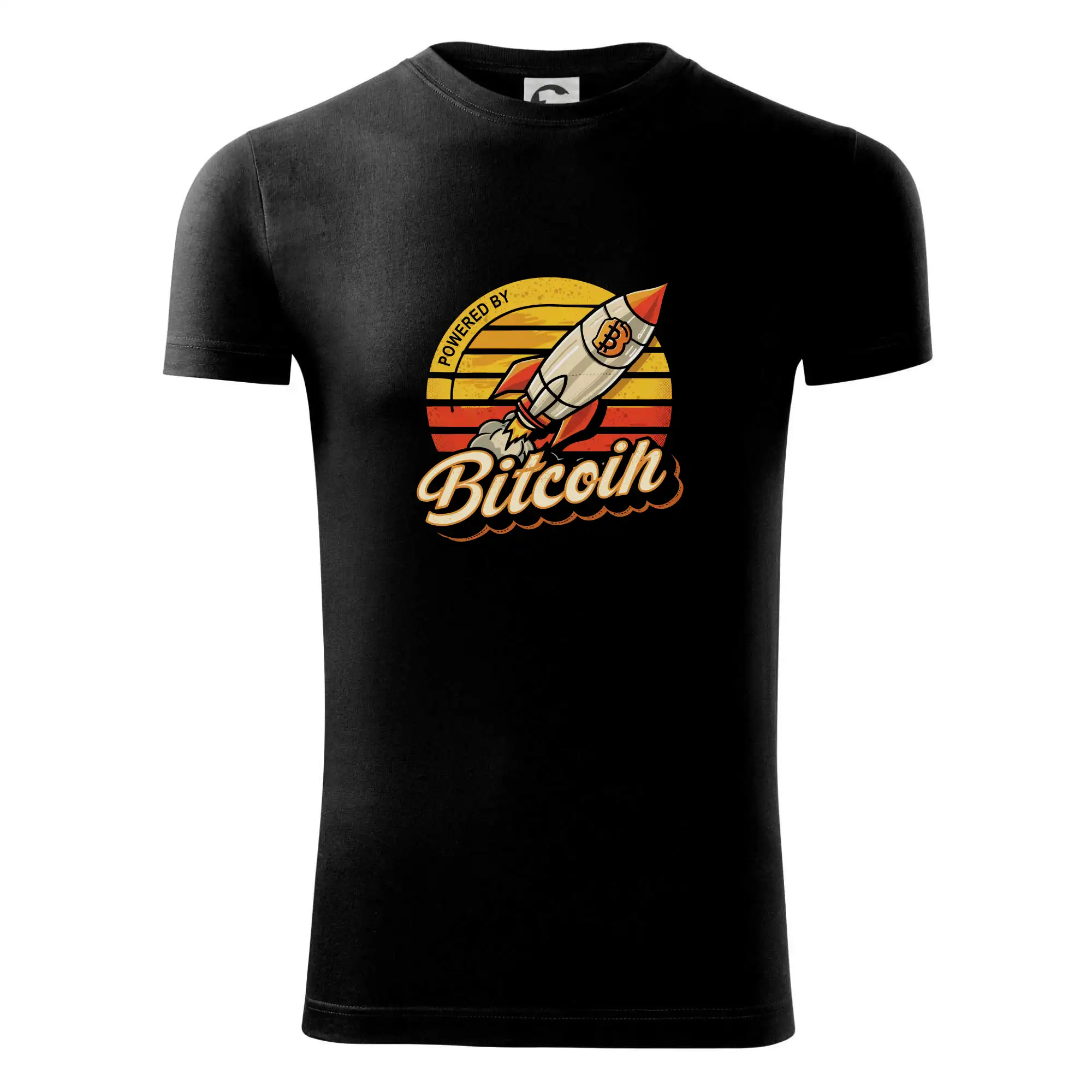 Powered by Bitcoin  bitcoin rocket - Viper FIT - Pánske zúžené tričko