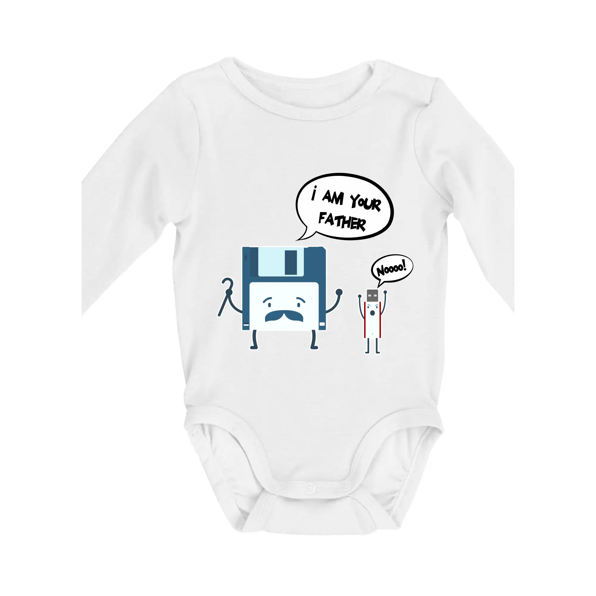 Tričká pre ajťákov - I am your father USB - Body dojčenské s dlhým rukávom