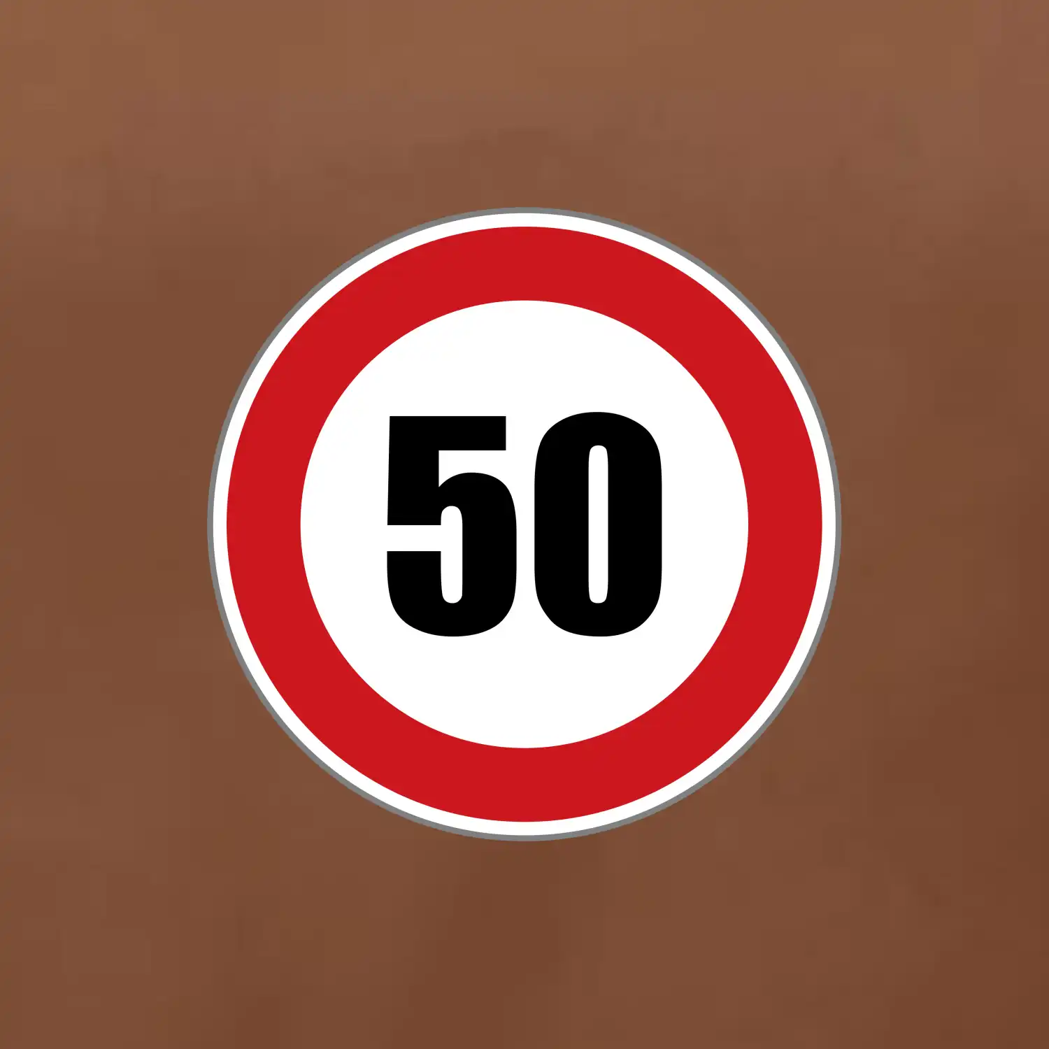 Dopravní značka - omezení rychlosti 50