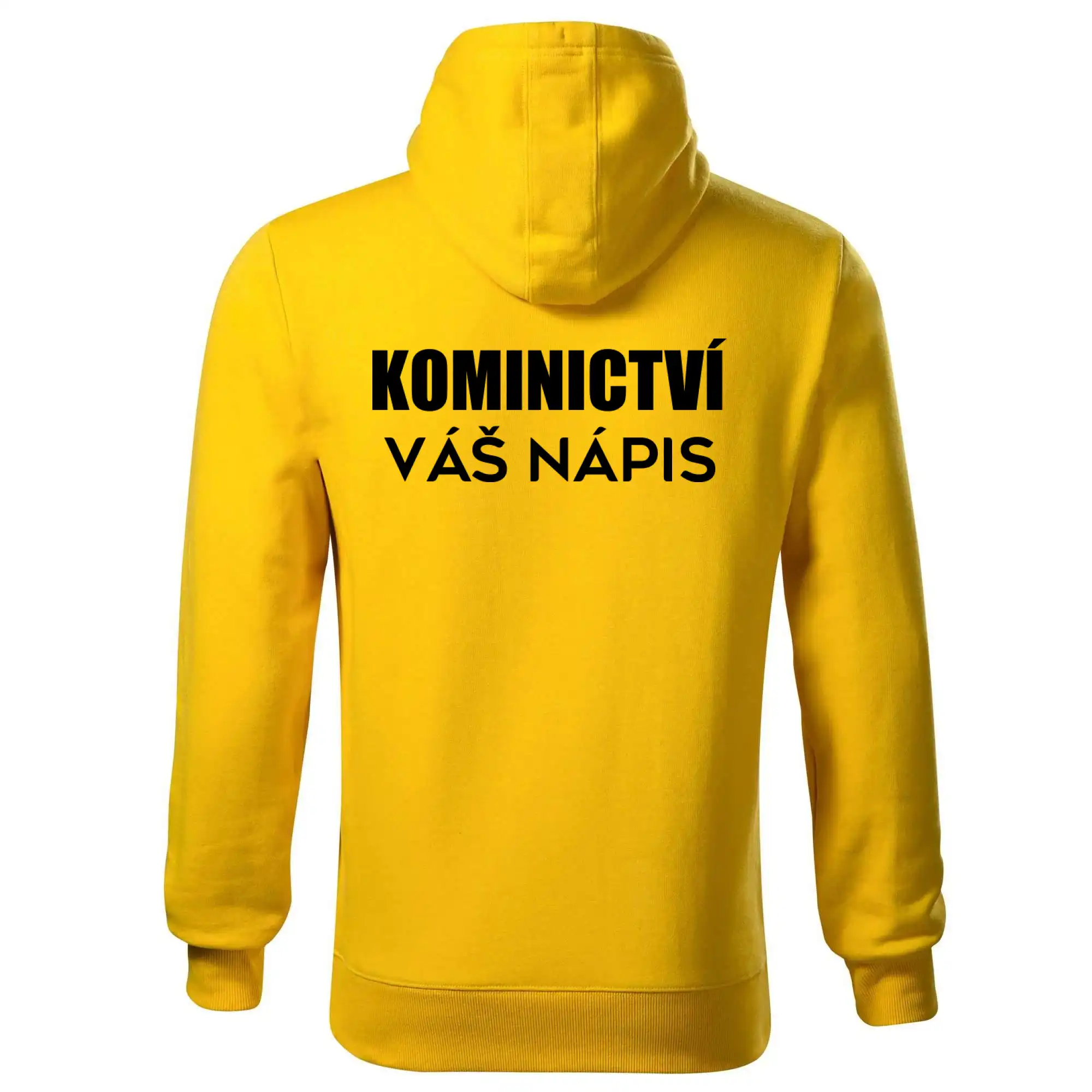 Kominík logo + nápis na zádech