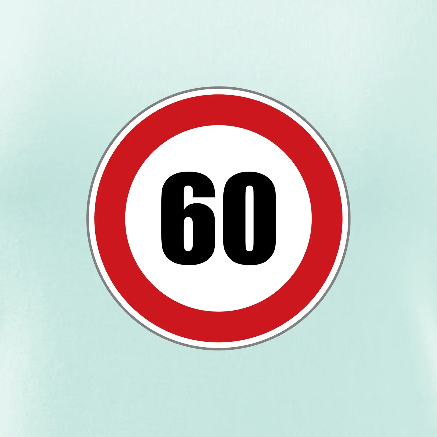 Dopravní značka - omezení rychlosti 60