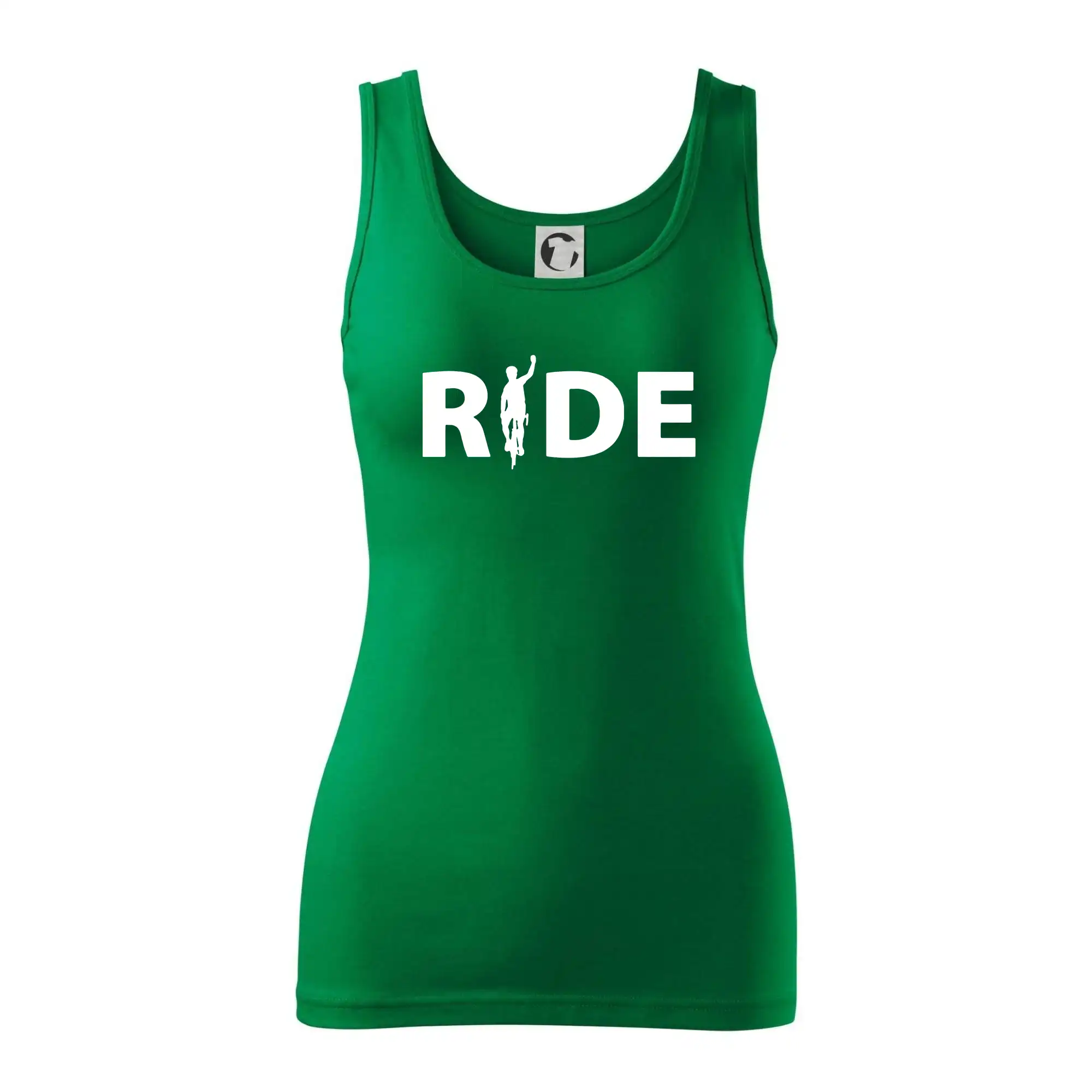 Ride - nápis s cyklistou