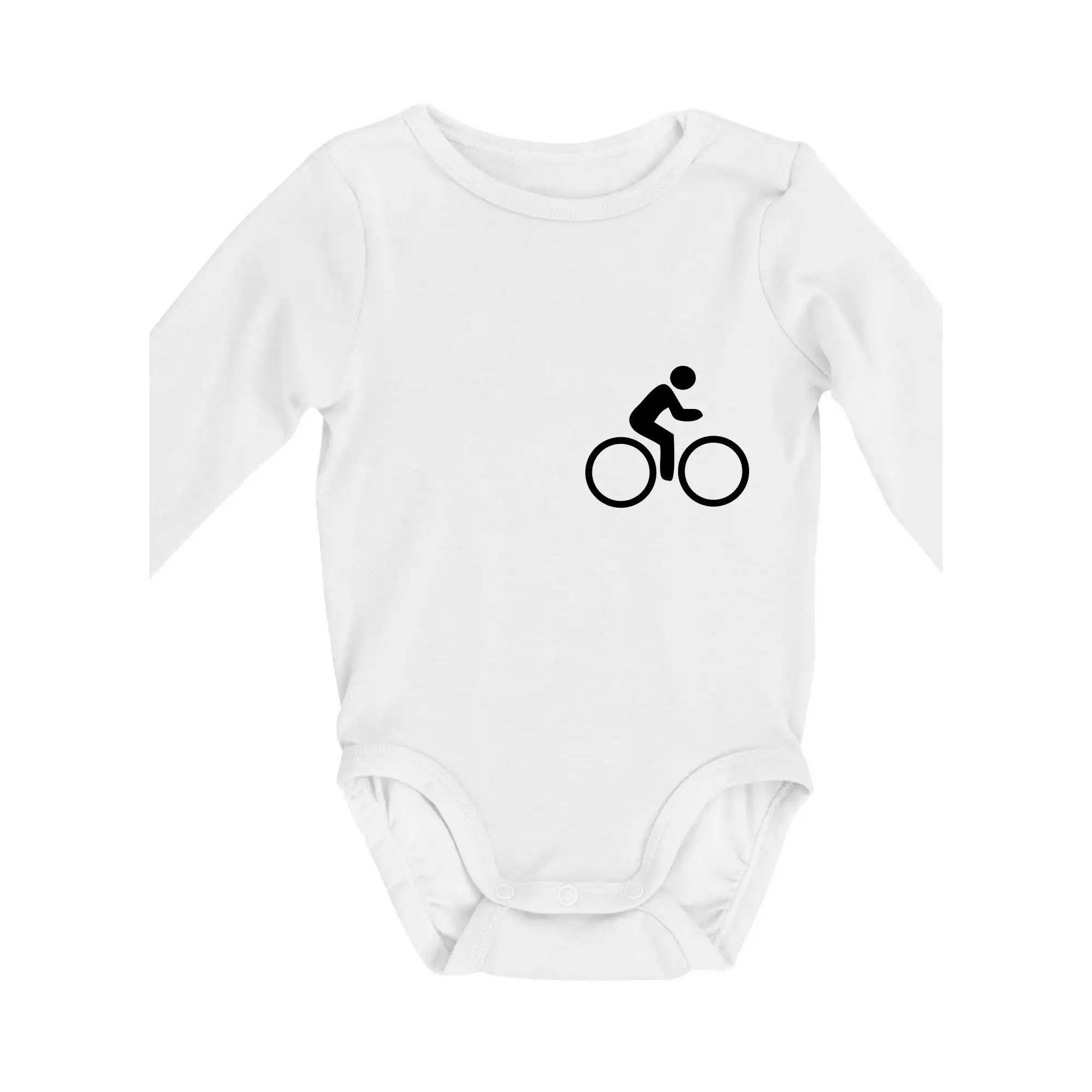 Tričko ako darček pre cyklistu - Cyklistika logo prsia - Body dojčenské s dlhým rukávom