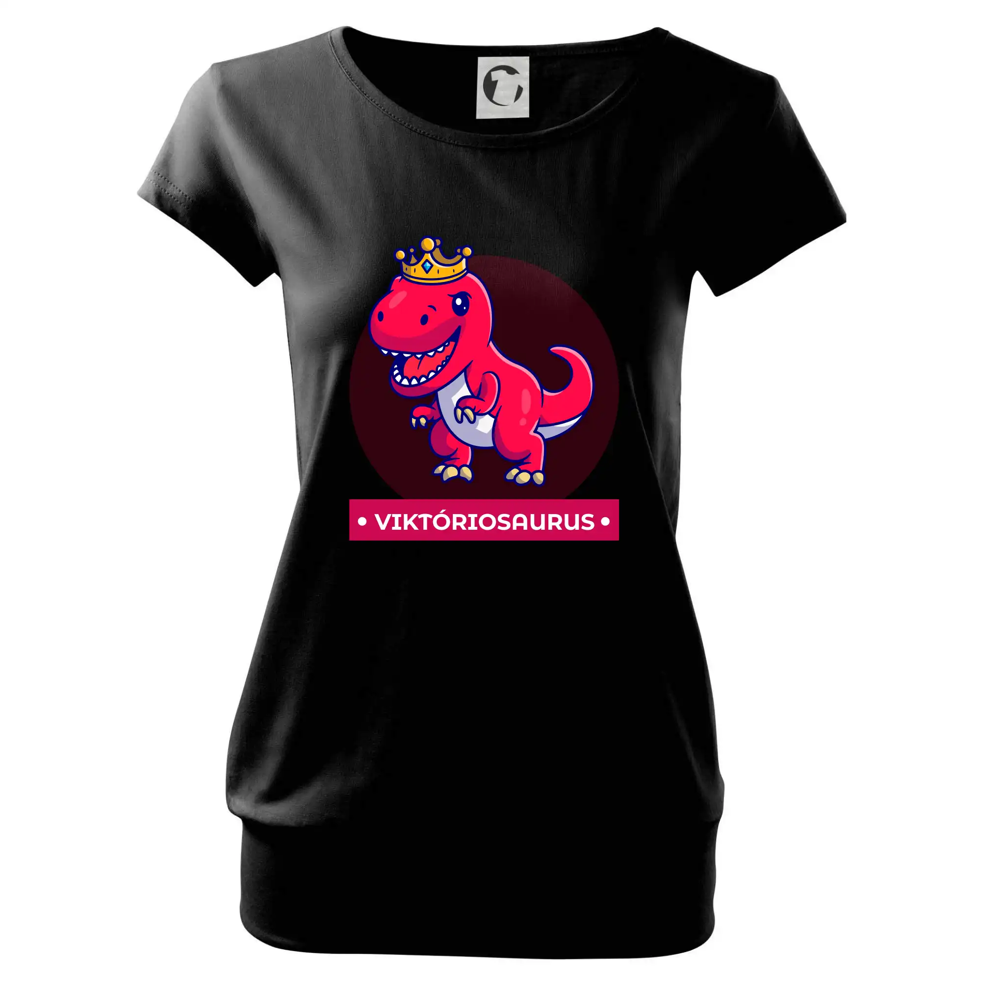 Detské tričká, mikiny a body s originálnymi potlačami | Veselé motívy pre chlapcov aj dievčatá - Dinosaurie mená - červený dinosaurus - Voľné tričko city