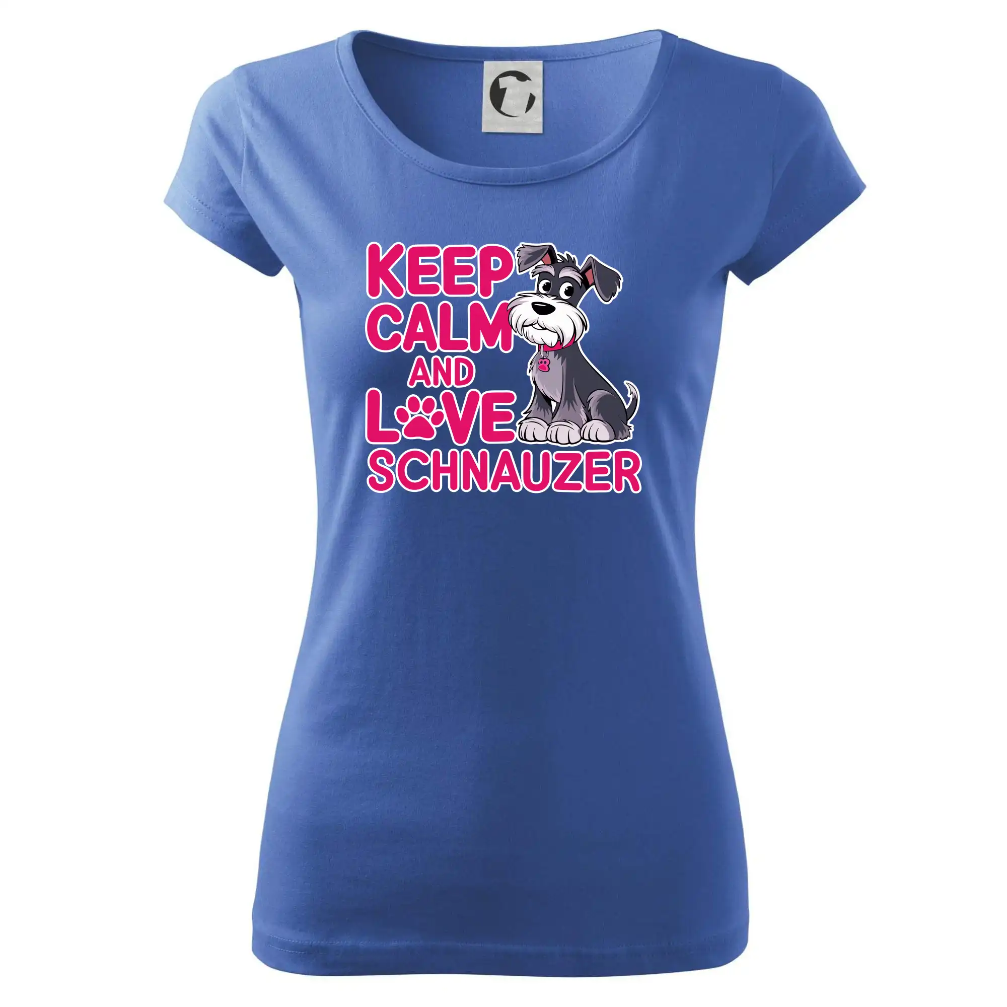 Ostatné psie plemená - Keep calm and love Schnauzer - Dámske tričko Pure