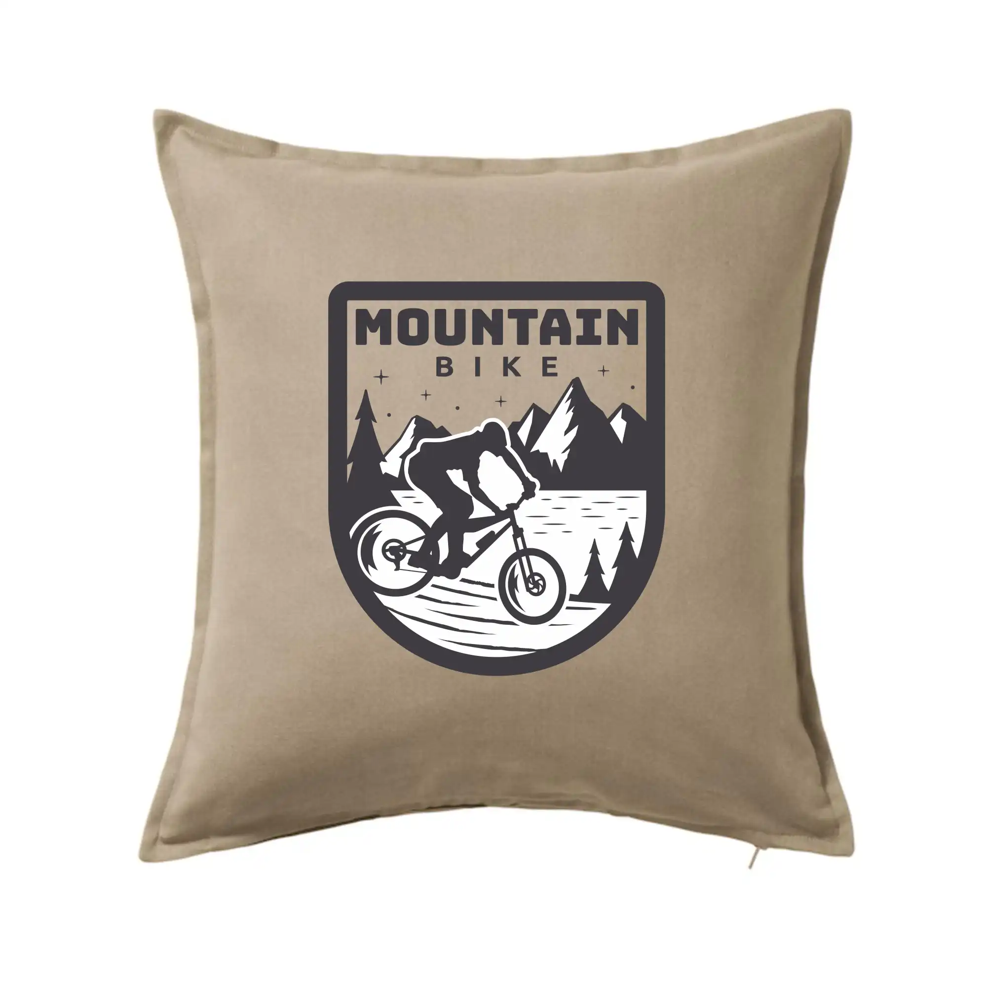 Tričko ako darček pre cyklistu - MTB mountain bike logo prsa zaoblené - Vankúš 50x50