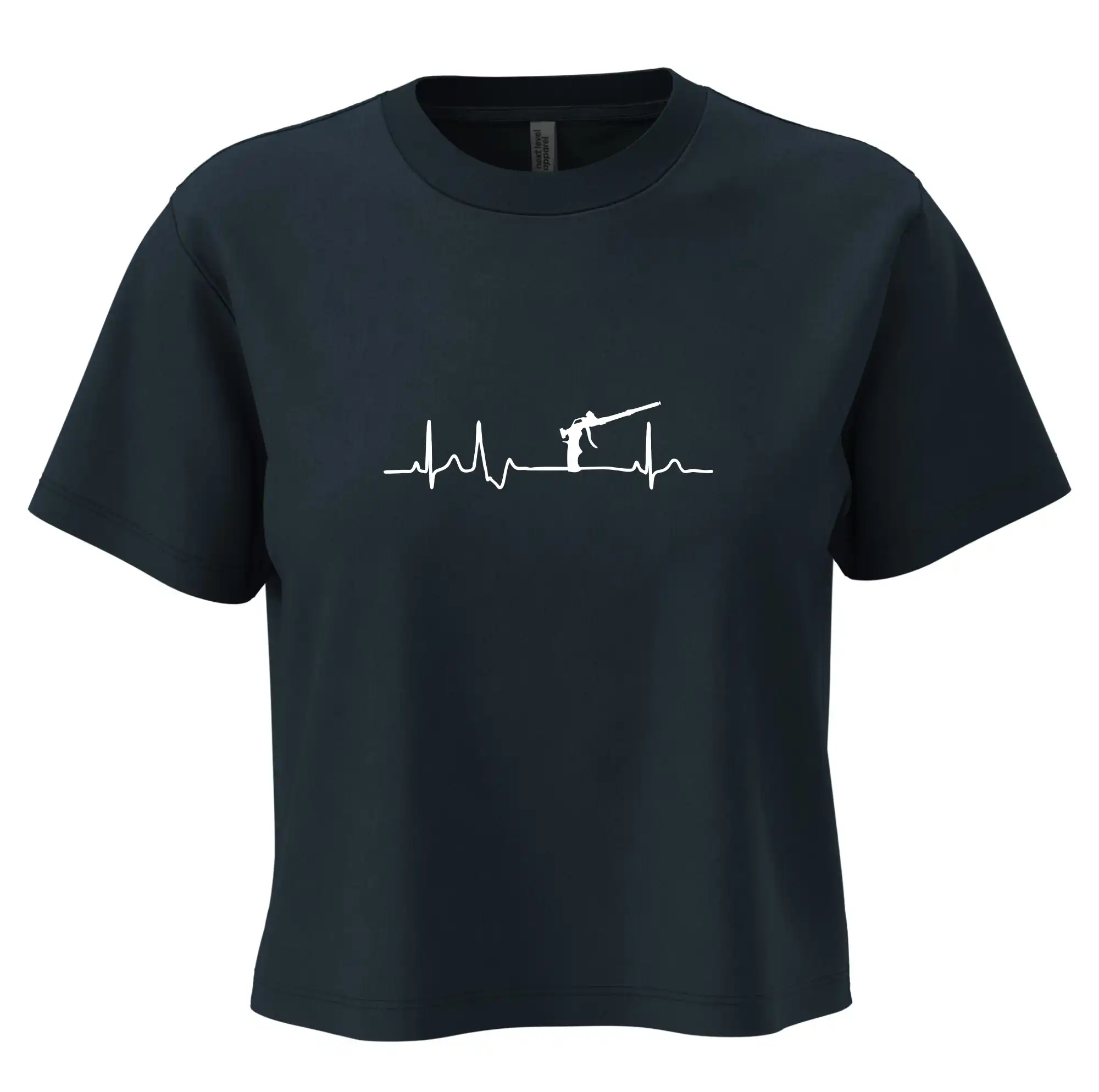 Vtipné tričká pre murárov - Ekg pistole na pěnu - Boxy cropped tričko OVERSIZE