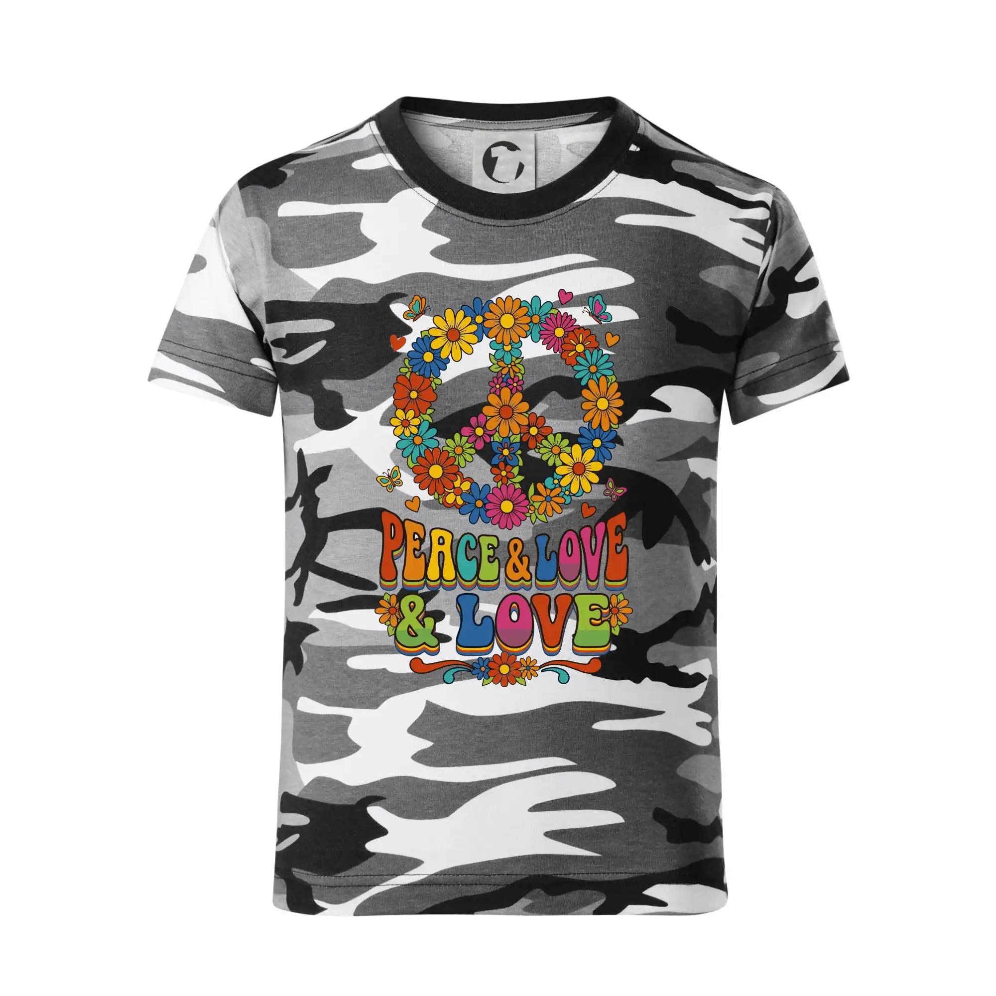 Peace and love - na výšku s květy