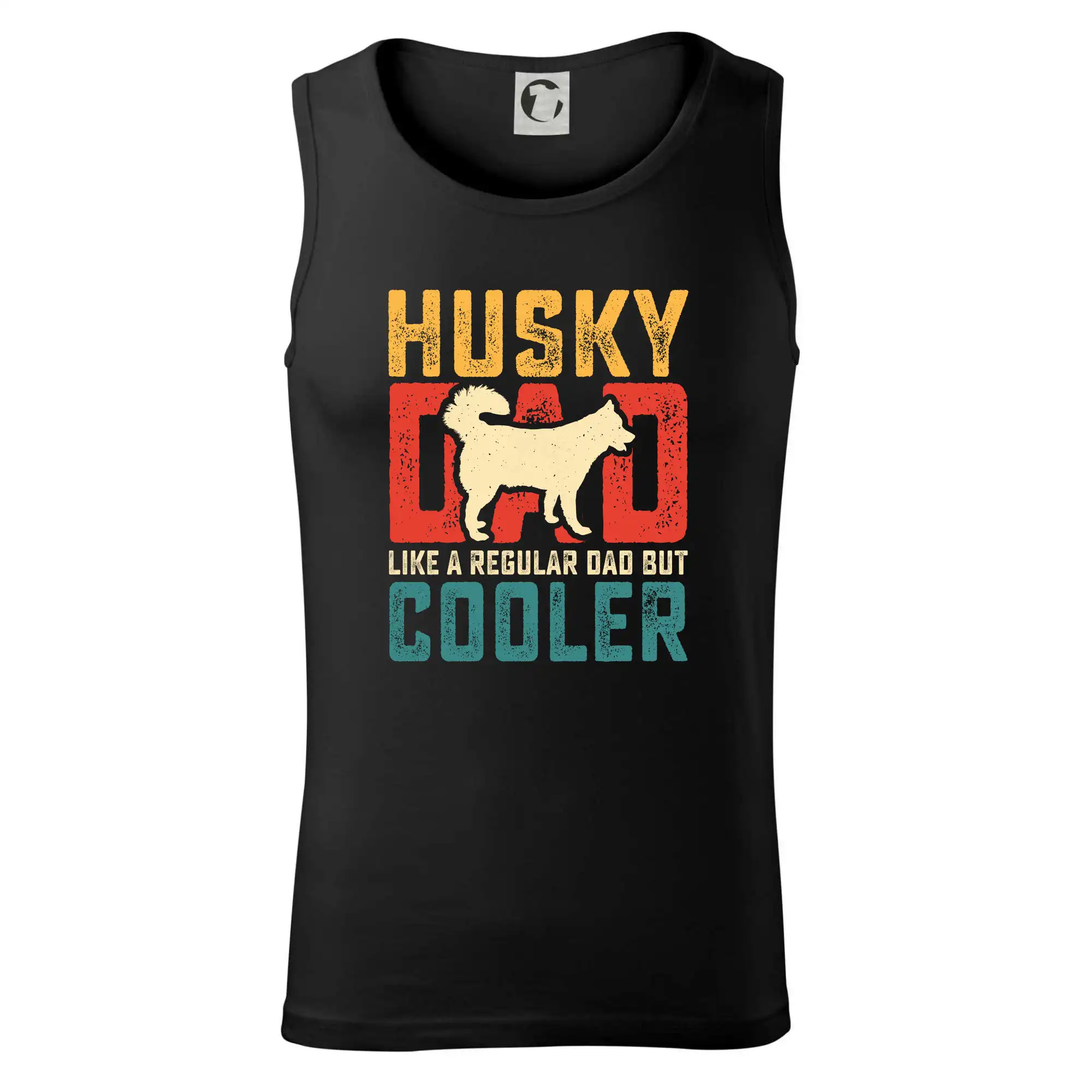 Tričká s motívom Sibírsky husky - Husky dad like a regular dad but cooler - Tielko pánske Core