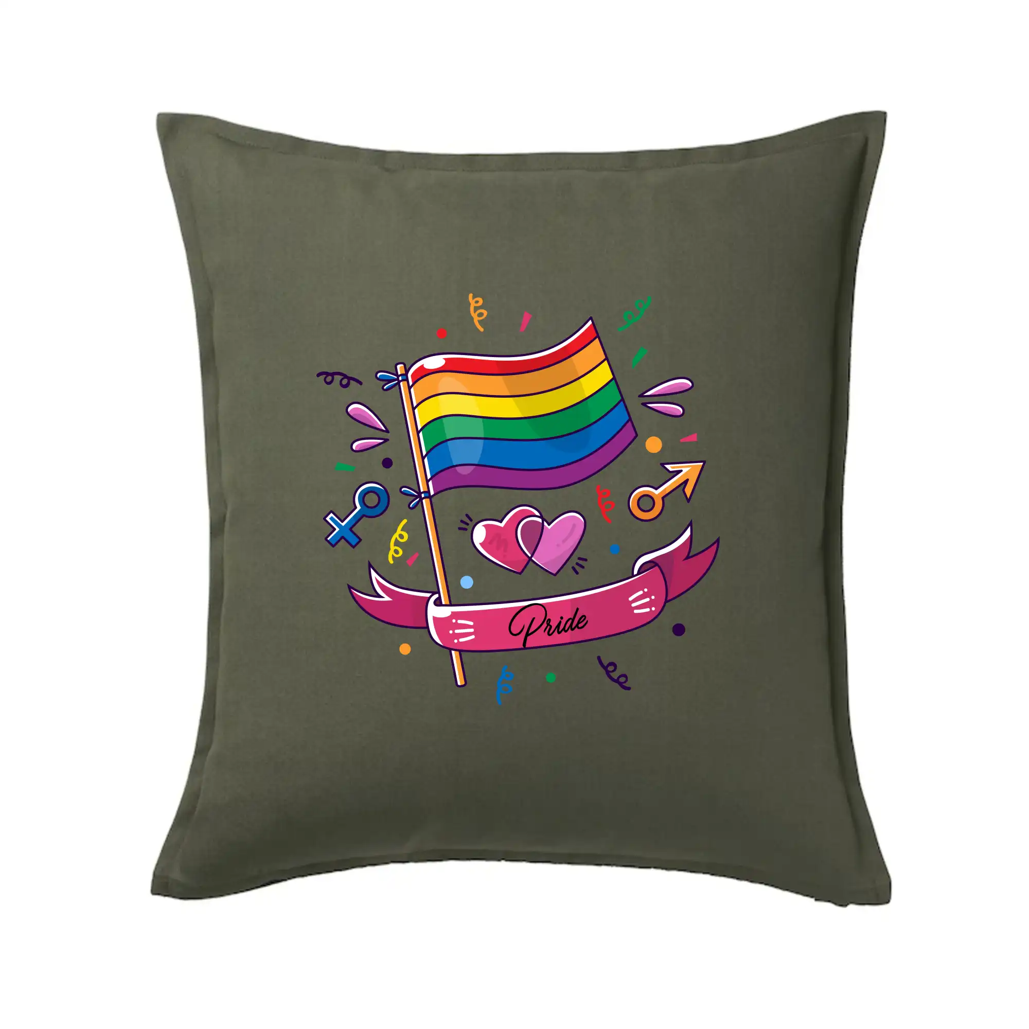 Tričká pre LGBT a Queer komunitu - Pride vlajka - Vankúš 50x50