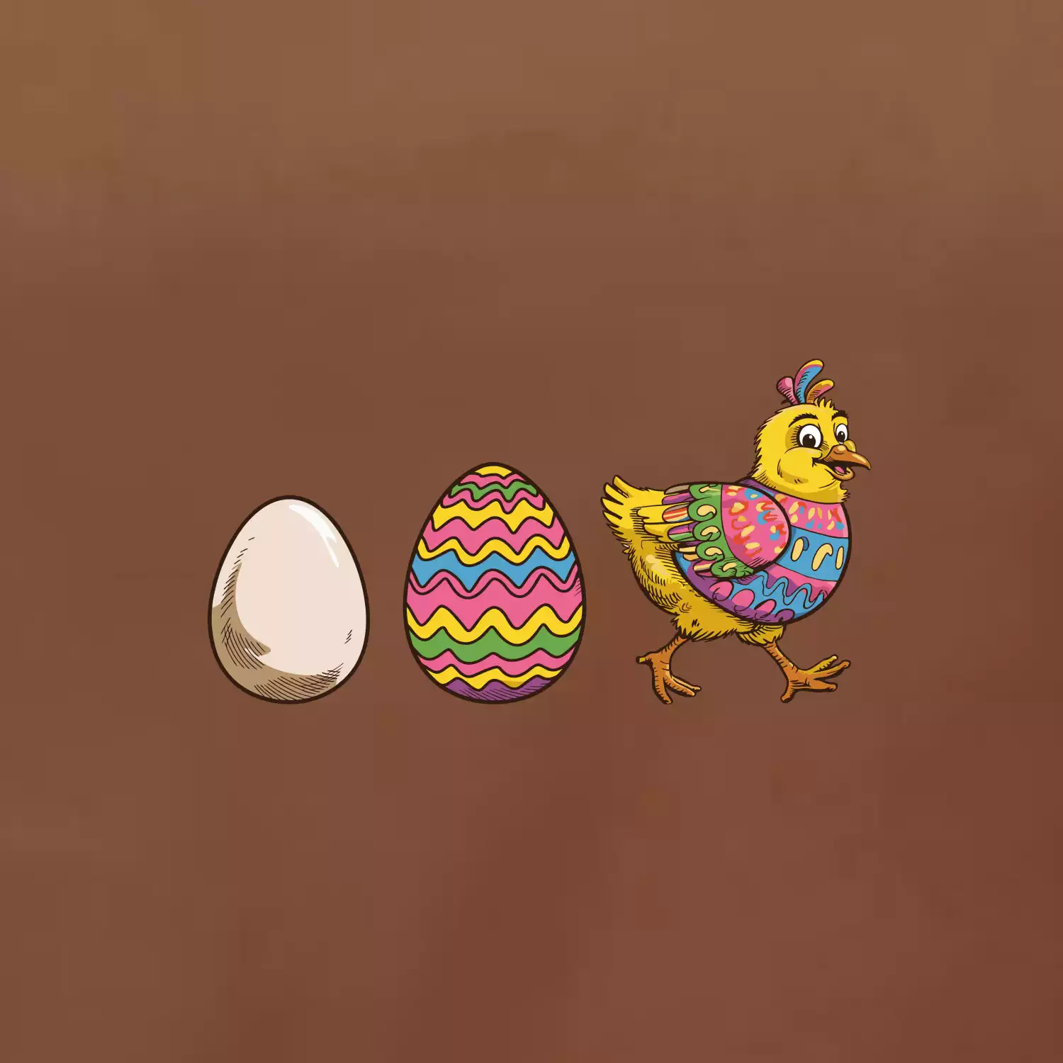 Evoluce vajíčka - velikonoce - slepice