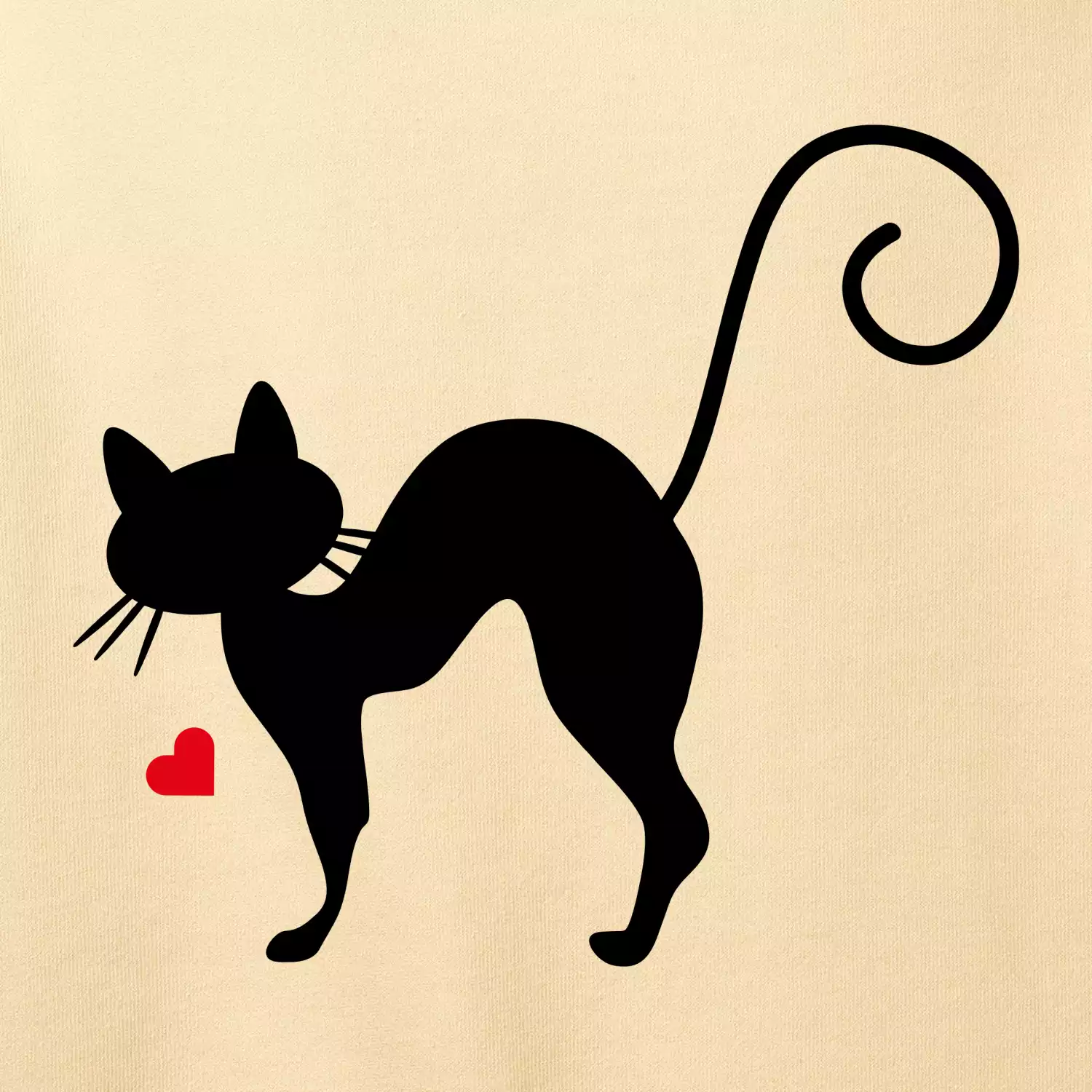 Zamilovaná kočka prohnutá