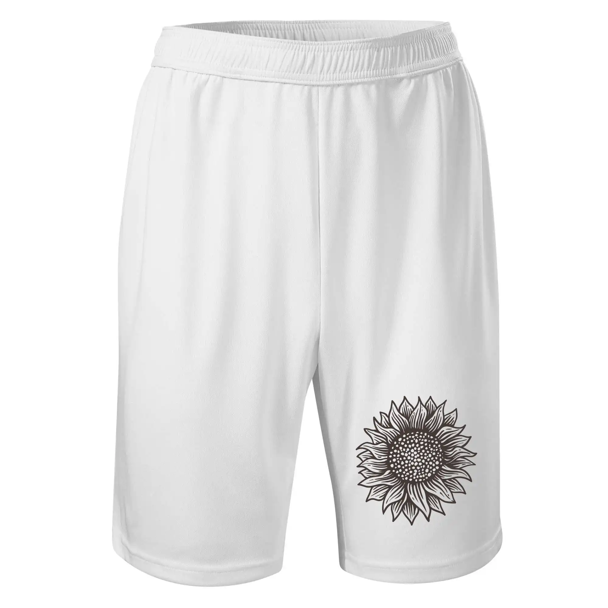 Slunečnice kreslená černobílá