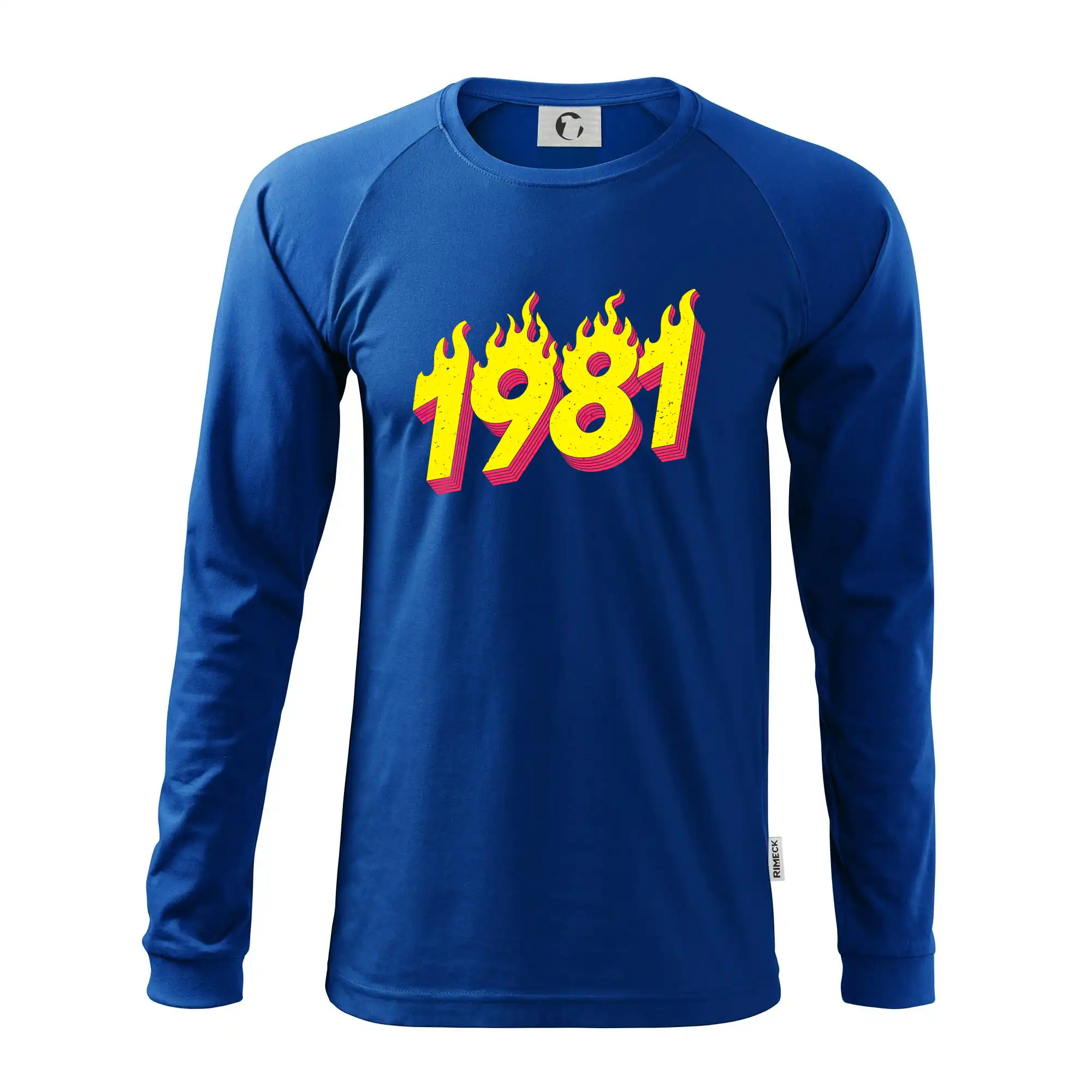Trička s ročníkom 1981 - Narodeniny v ohni 1981 - Pánske tričko s dlhým rukávom LS130