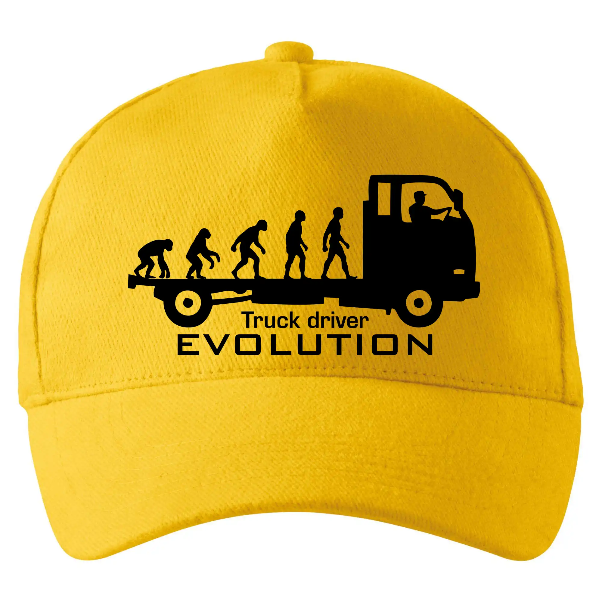Tričká s kamionmi a nákladiakmi - Truck driver evolution - Šiltovka so zahnutým šiltom a mosaznou sponou