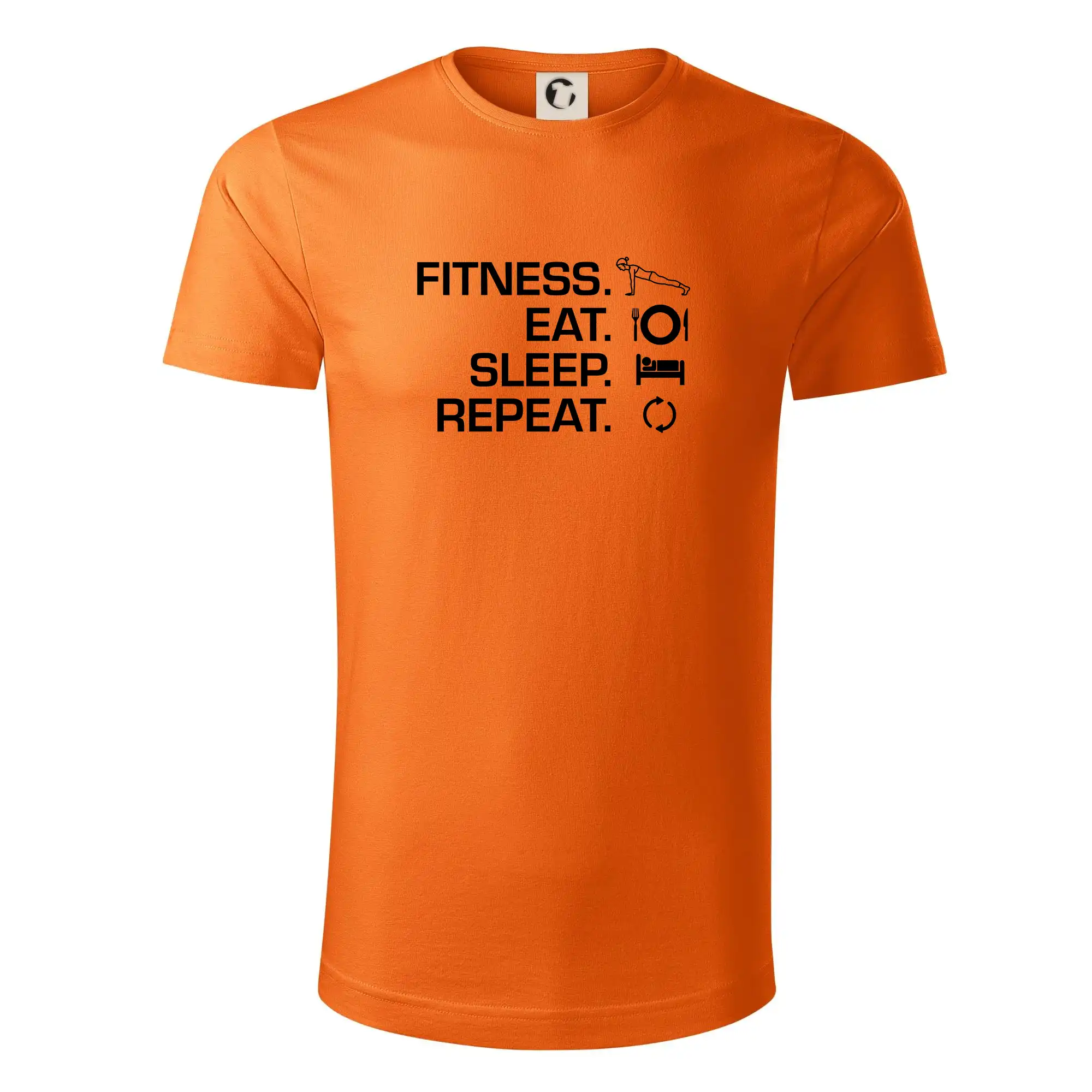 Posilňovani - Fitness Eat Sleep Repeat - Tričko z organickej bavlny