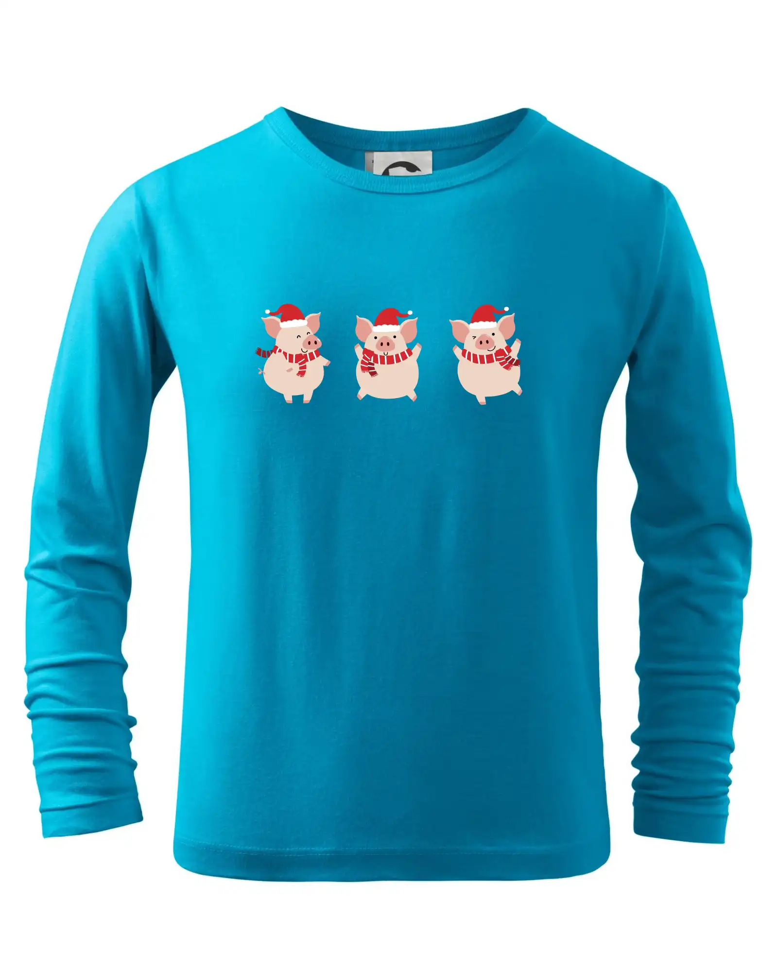 Vianočné tričká - Vianočné prasiatka - Tričko detské Long Sleeve